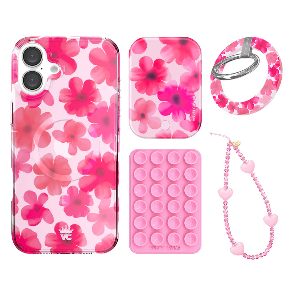 Cherry Blossom iPhone Case with Grip - Cute Floral Phone Cover for iPhone 13/14/15 Pro Max - Non-Slip Protective Case for Everyday Use, Travel & Work