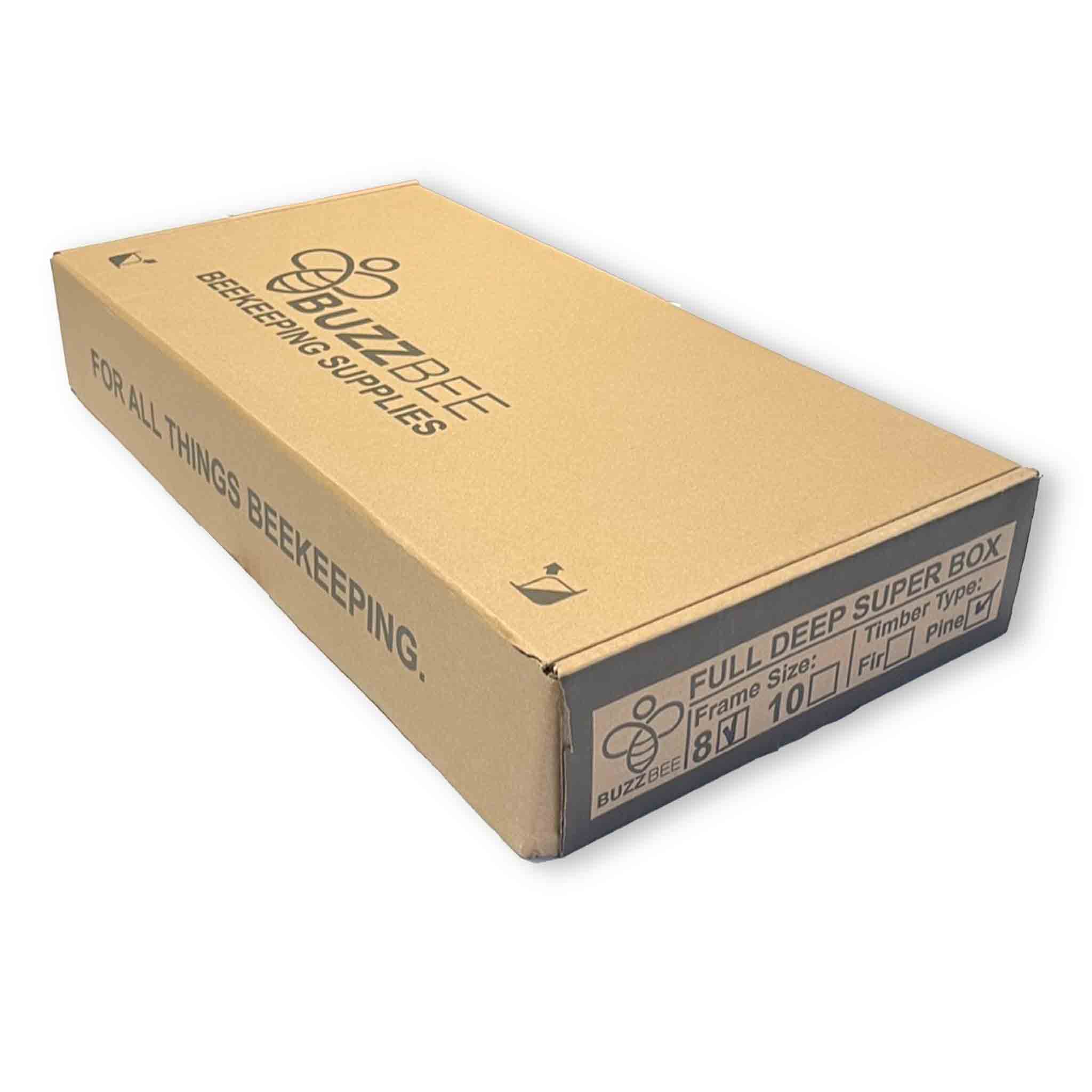 Premium Hot Wax Dipped Buzzbee Full Depth Deep Pine Super Box - Ideal for Flow & Langstroth Beehives | Perfect for Beekeeping, Honey Production & Hive Expansion