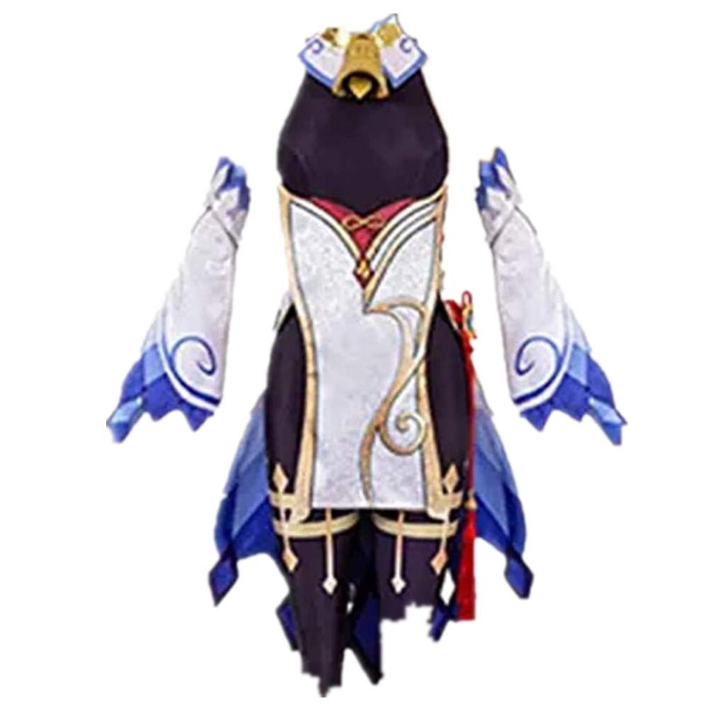 Genshin Impact Ganyu Cosplay Costume Set with Wig - Official Anime Game Character Outfit for Halloween, Comic Con & Cosplay Events