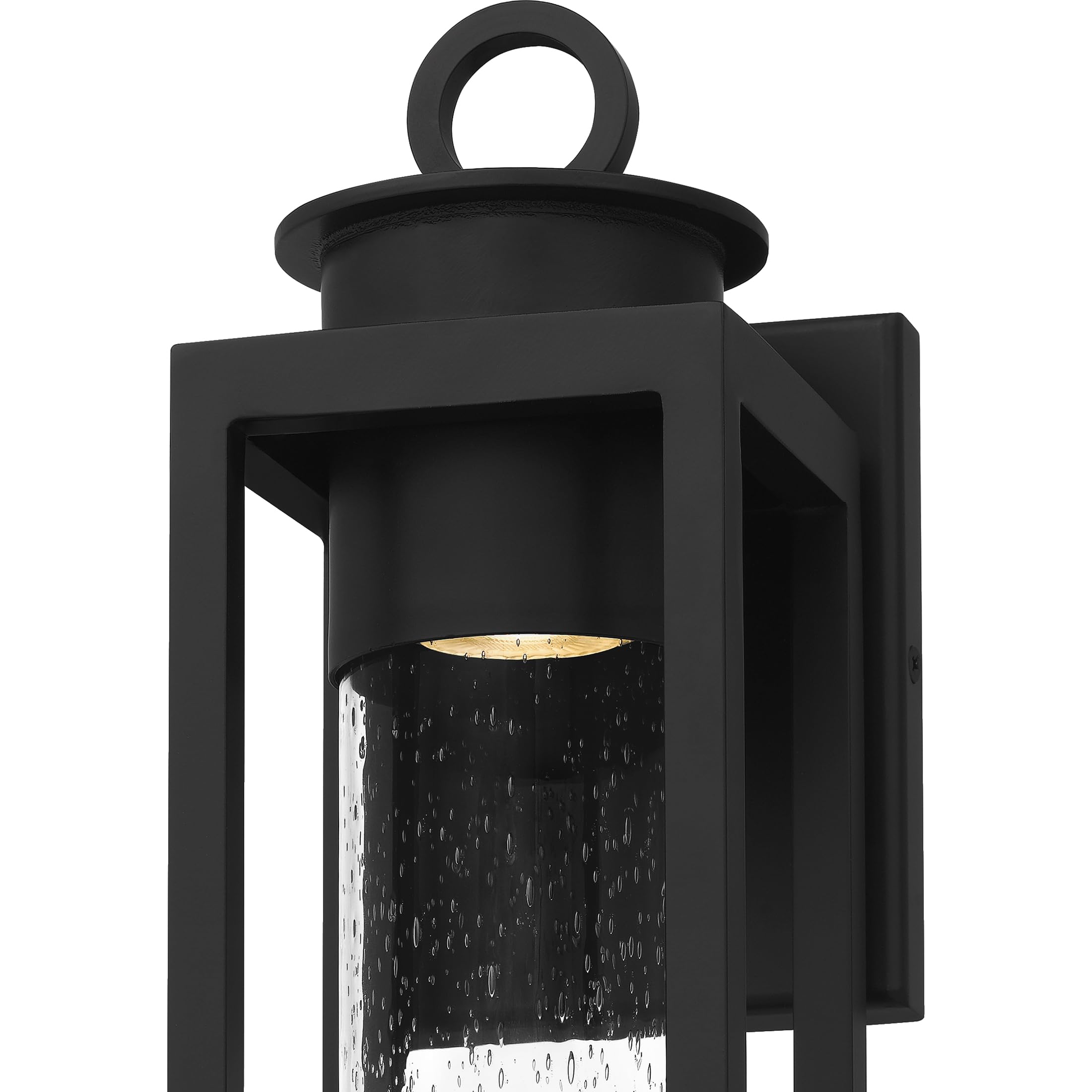Quoizel Donegal 1-Light Matte Black Outdoor Wall Lantern - Weatherproof Exterior Lighting for Porch, Patio, Garden & Entryway