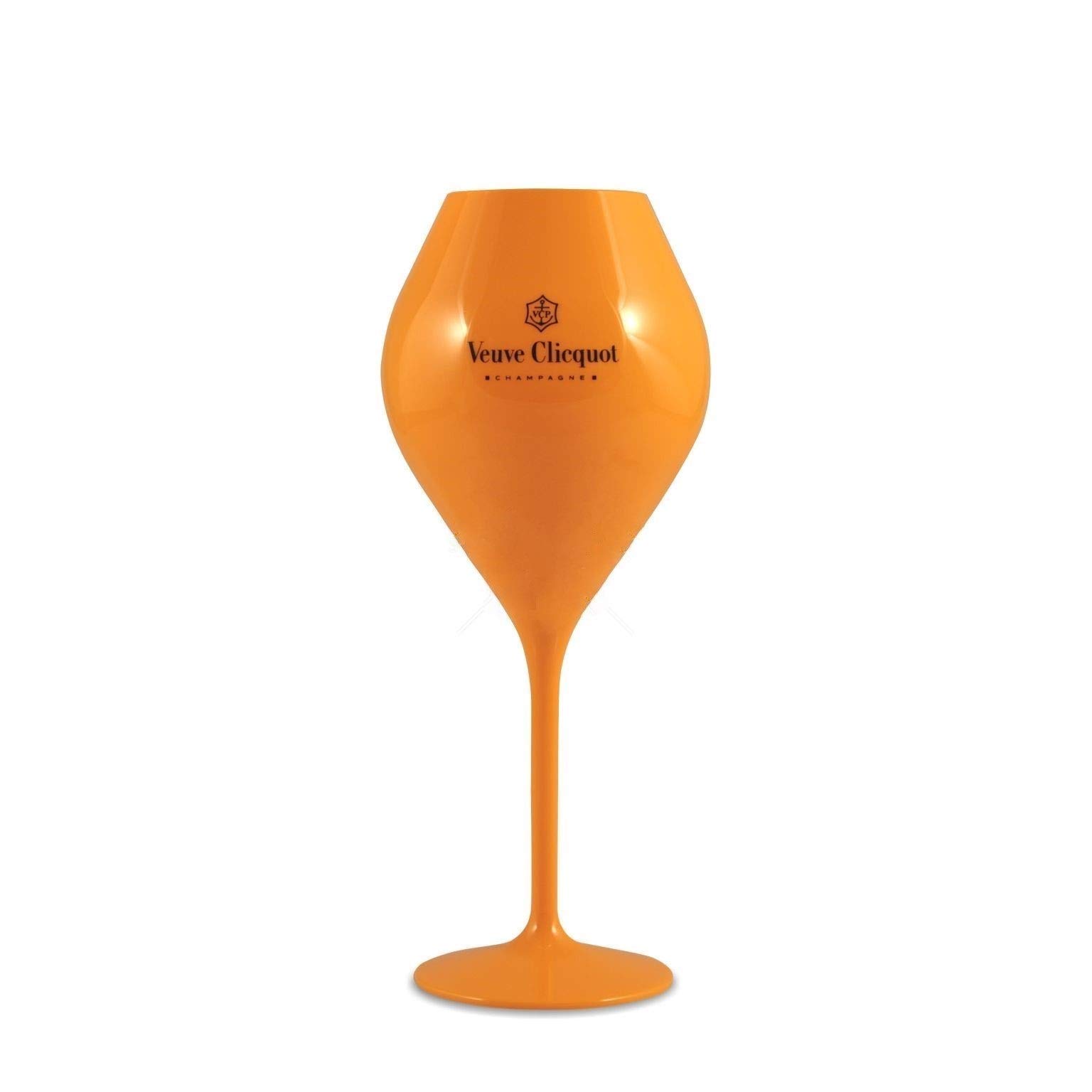 Veuve Clicquot 6-Piece Yellow Champagne Flutes Set - Shatterproof Polycarbonate Acrylic Glasses for Poolside, Weddings & Parties (Small Edition) - Elegant Drinkware for Celebrations & Outdoor Entertaining