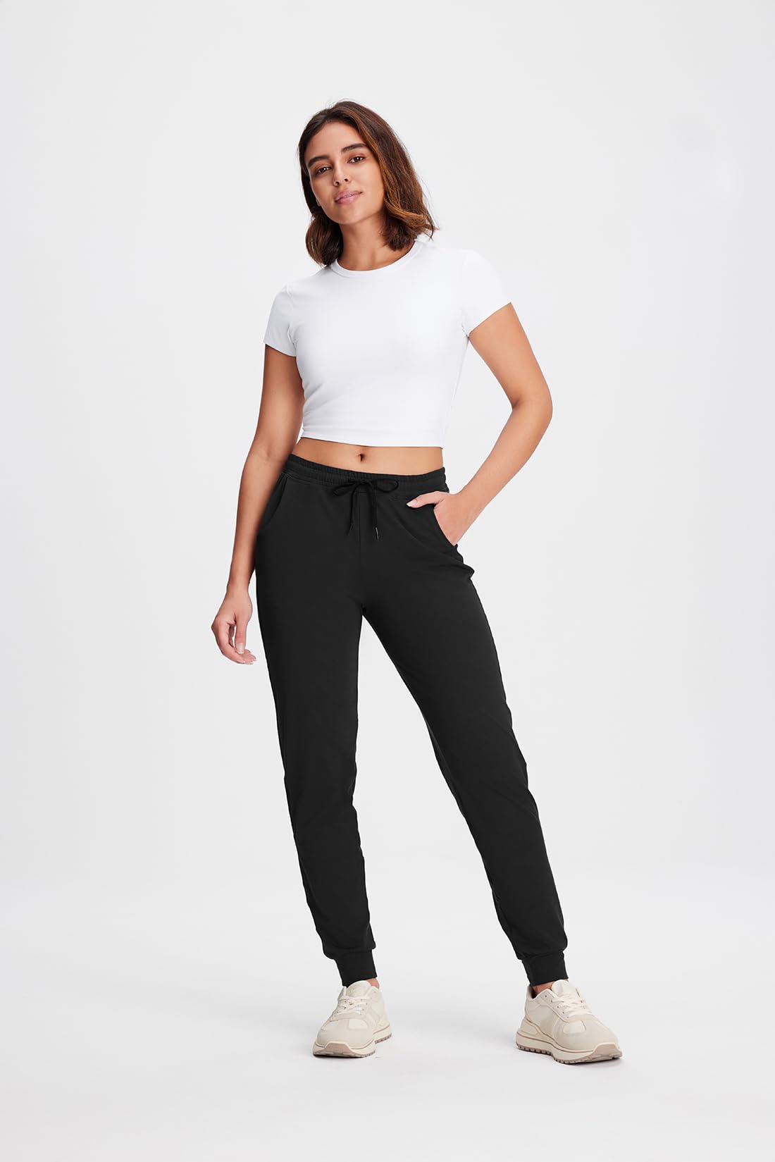 Yogipace Women's Lightweight Anti-Shrink Jogger Pants - Petite/Regular/Tall Sizes - Soft Lounge & Yoga Sweatpants for Running, Workouts & Relaxation at Home