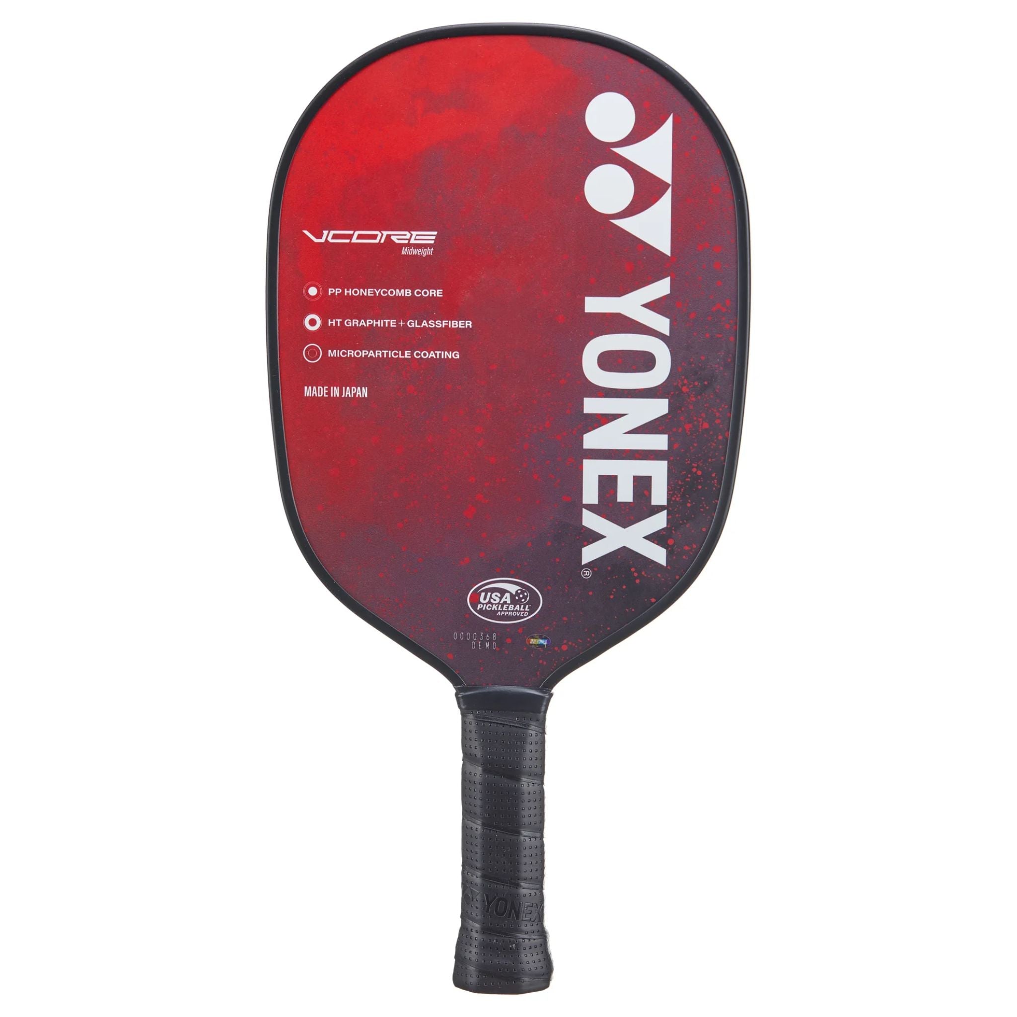 Yonex VCORE Midweight Pickleball Paddle - Carbon Fiber Face with Shock Absorbing Grip [Red] - Perfect for Competitive Play & Recreational Pickleball Games