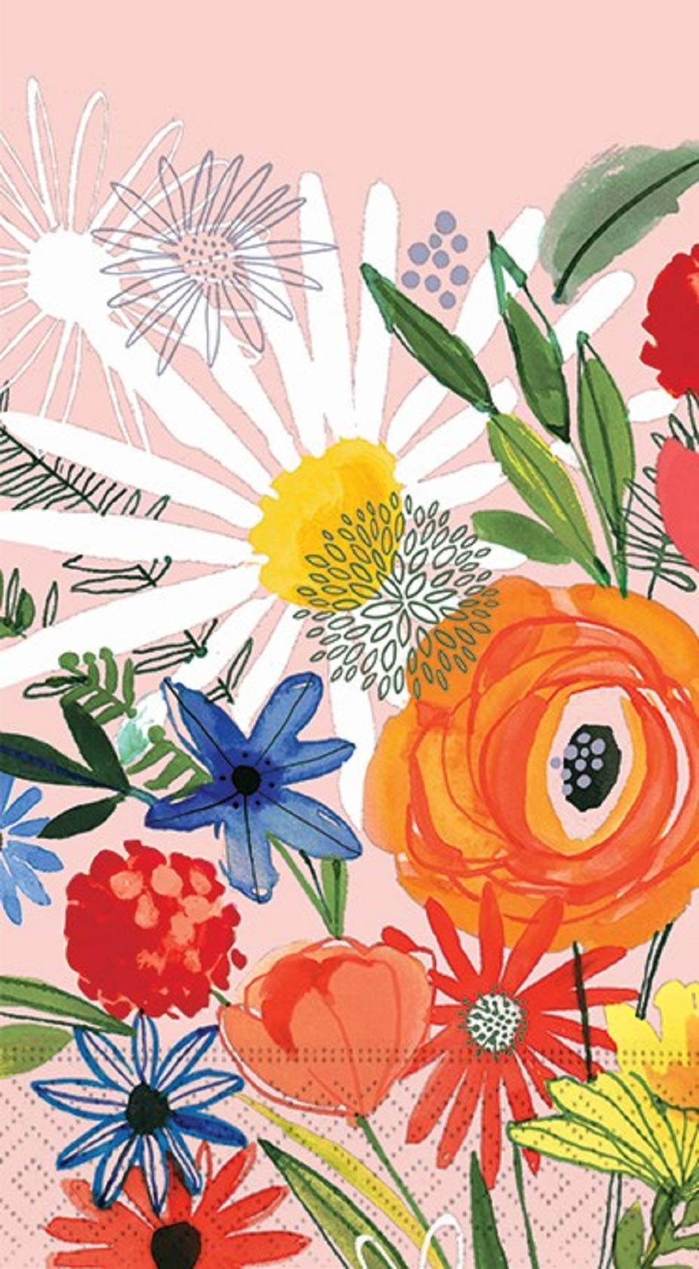 Floral Themed Disposable Guest Towels - Daisies & Daffodils Design | 12-Pack Cocktail Napkins for Parties, Weddings & Beverage Service | Elegant Paper Napkins for Home Entertaining & Special Events