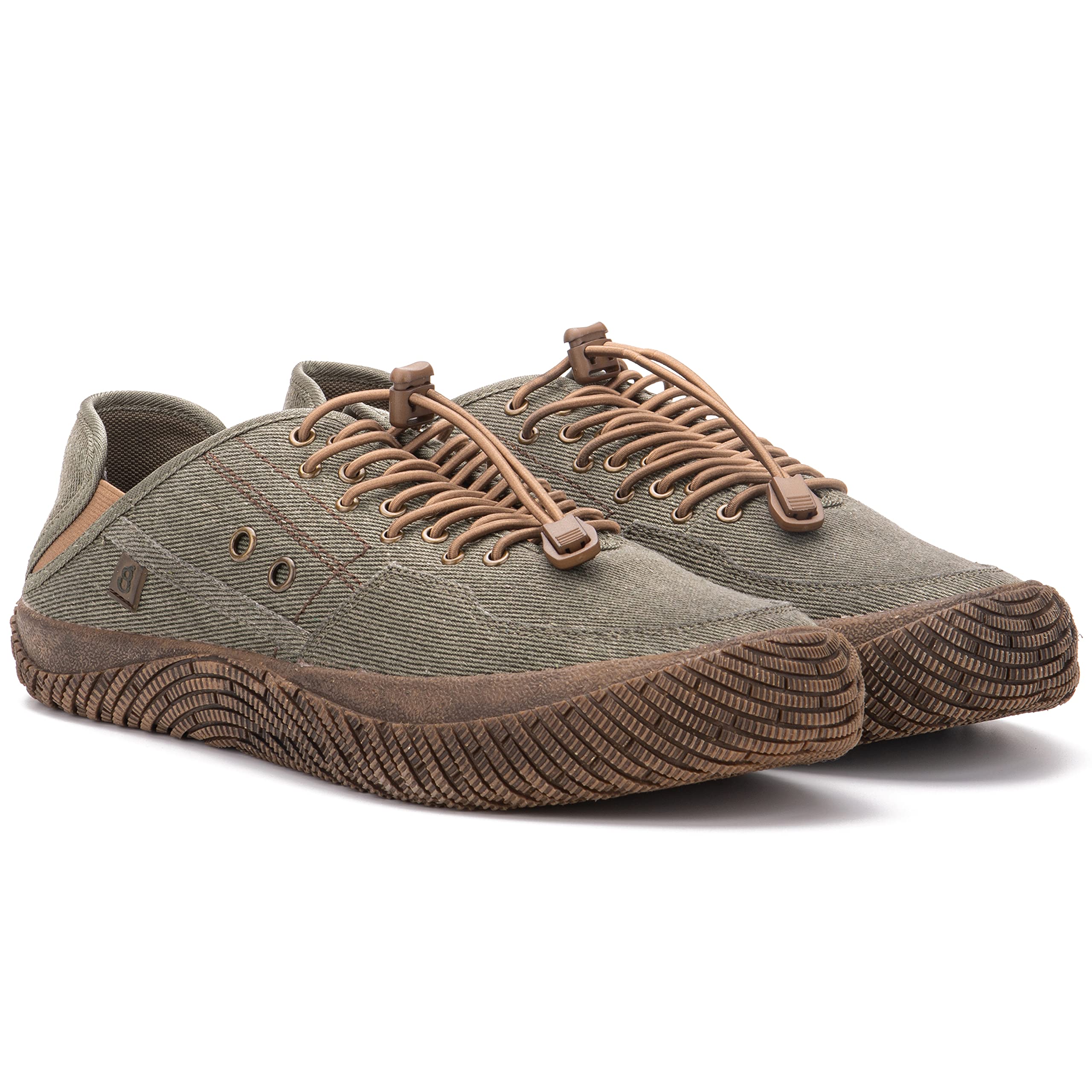 Eco-Friendly Men's Low-Top Casual Sneakers - Recycled Canvas Flatform Walking Shoes with Non-Slip Wedged Rubber Outsole | Comfortable Round Toe Slip-On Design for Daily Wear, Work & Outdoor Activities