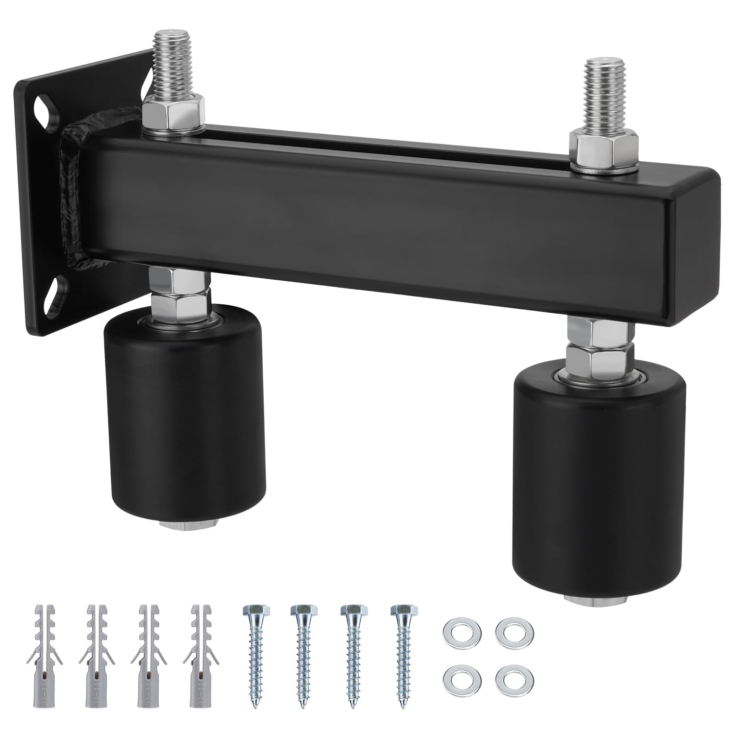 3 Inch Heavy Duty Sliding Gate Roller Guide - Dual Hard Nylon Wheels with Alloy Steel Assembly, Rust Proof & Durable - Perfect for Driveway Gates, Fence Gates, and Commercial Property Entrances