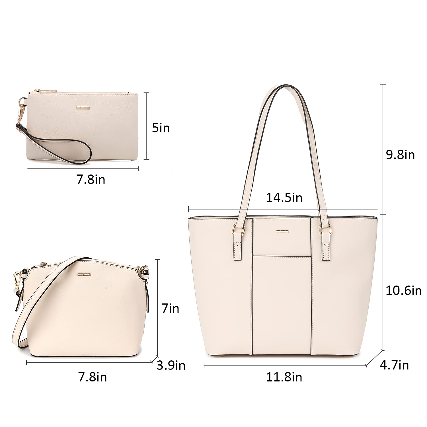 LOVEVOOK Women's Fashion Handbags Set - 3 Piece Tote & Shoulder Bags for Work, Travel & Daily Use | Stylish Purses for Women | Perfect Gift for Her