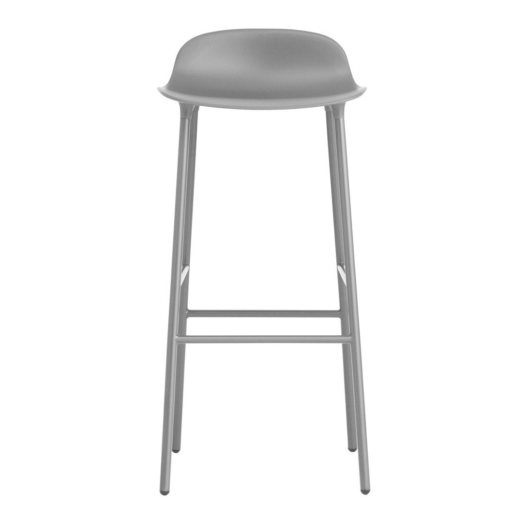 Modern Metal Bar Stools with Form Design - Adjustable Height Counter Stools for Kitchen, Dining & Home Bar - Industrial Style Seating for Restaurants & Cafes