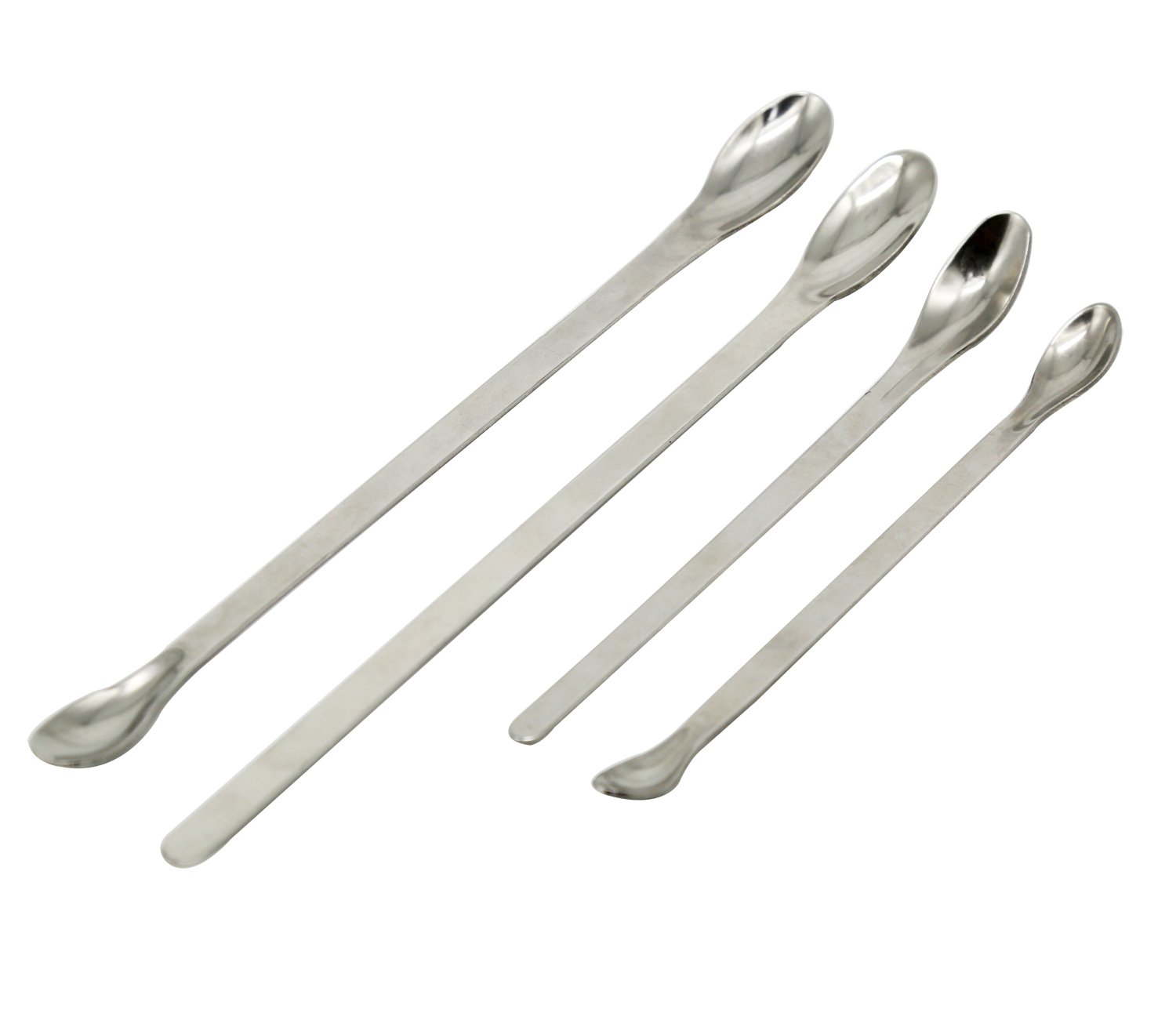Premium Stainless Steel Micro Scoop Set - 2Pcs (22cm & 16cm) for Lab Sampling, Reagent Measuring, Pharmacy Powder Scooping | Ideal for Chemistry Experiments, Medical Dispensing & Bar Mixing Tools
