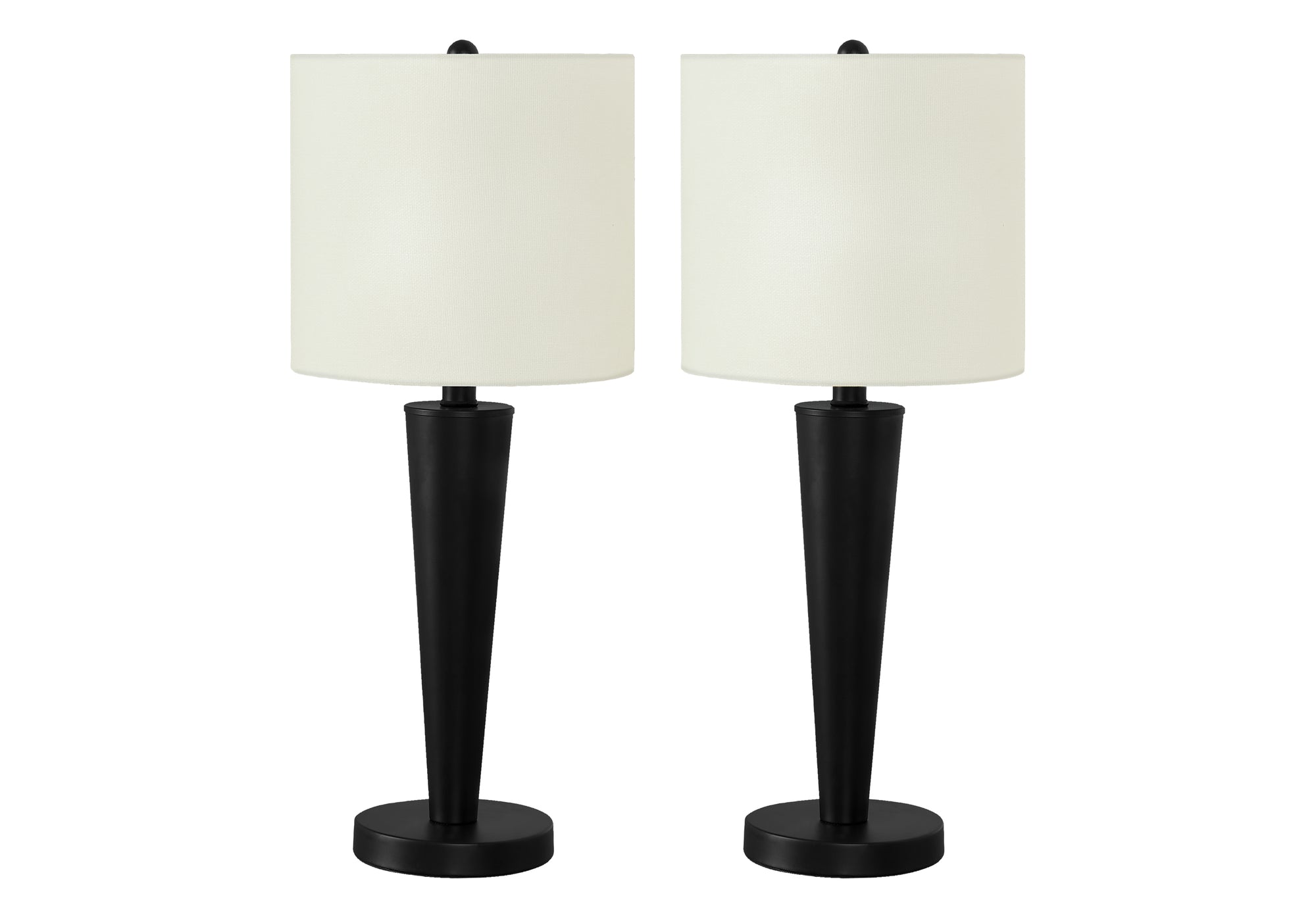 GlowMax Duo - Modern Black Metal Table Lamps with USB Charging Ports (Set of 2) - 24H Soft Lighting for Bedroom, Living Room & Office Desk Decor