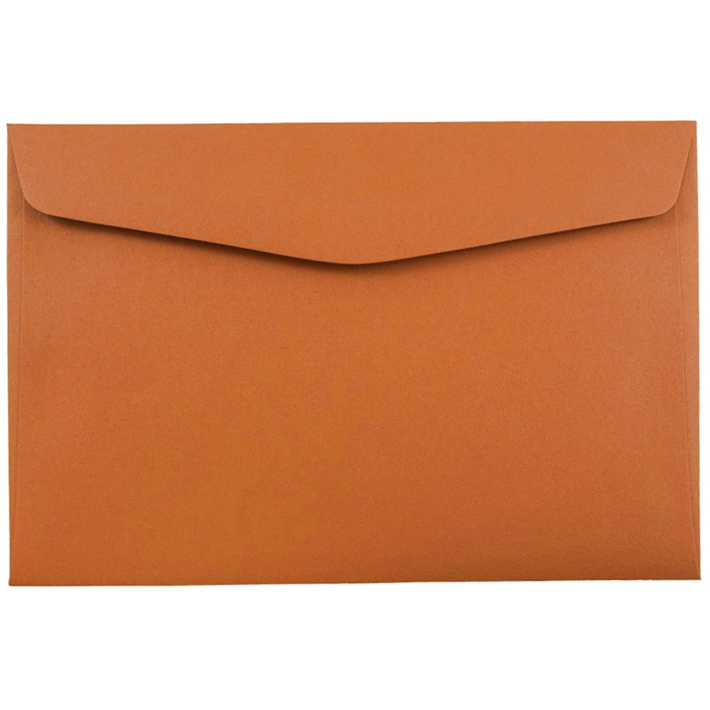 Premium 6 x 9 Booklet Envelopes in Dark Orange - 500/Box Bulk Pack by JAM PAPER - Perfect for Business Mailings, Wedding Invitations & Stationery Supplies