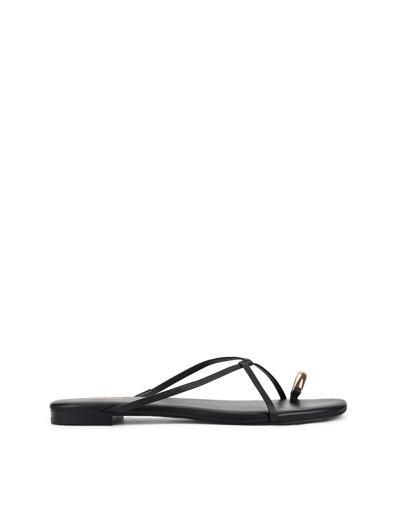 Mikki Women's Flat Strappy Sandals - Black Leather Comfortable Summer Shoes for Beach, Walking & Casual Outfits