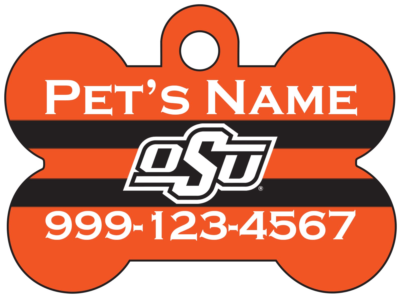 Personalized Oklahoma State Cowboys Pet ID Tag for Dogs - Perfect for Gameday & Travel