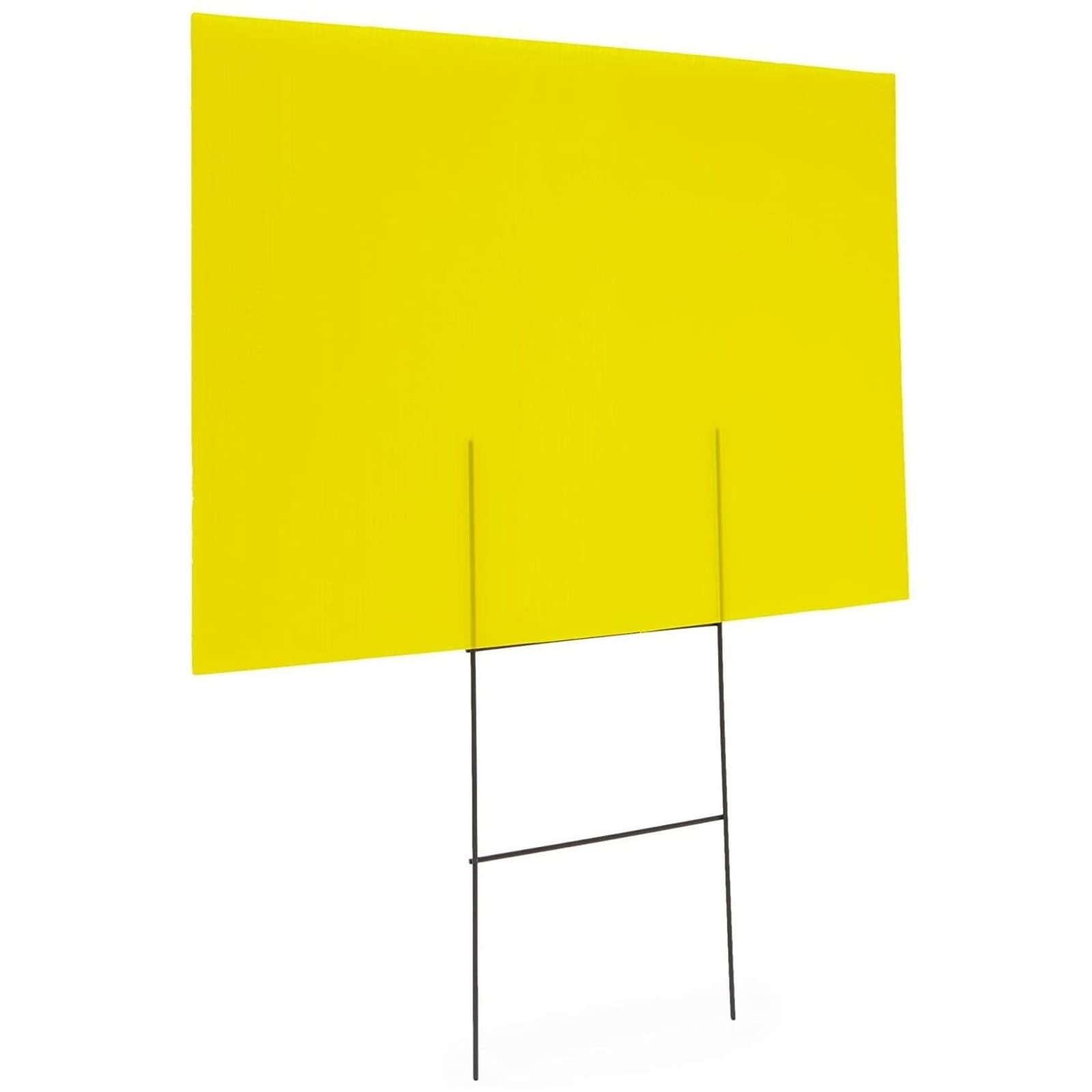 6 Pack Neon Yellow Blank Yard Signs 17x12