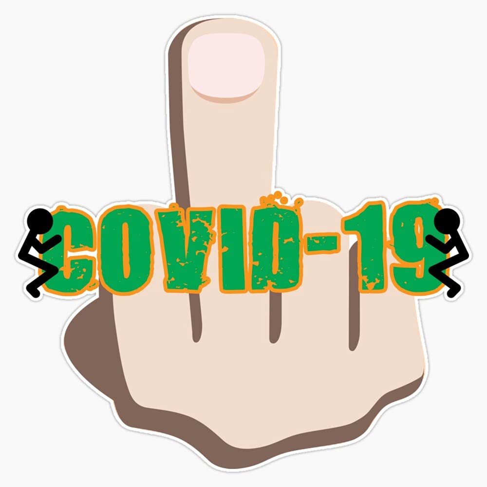 COVID-19 Vinyl Sticker - Waterproof Decal for Laptop, Wall, Window & Bumper - 5 Inch Durable Vinyl Stickers - Perfect for Home Decor, Office, Car & Personalization