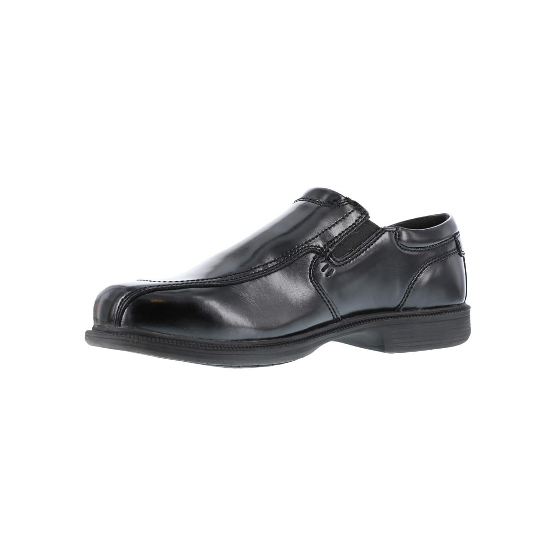 Coronis Steel Toe Slip-On Dress Work Shoes for Men - Black Safety Shoes for Construction, Warehouse & Office Professionals | Comfortable & OSHA Compliant