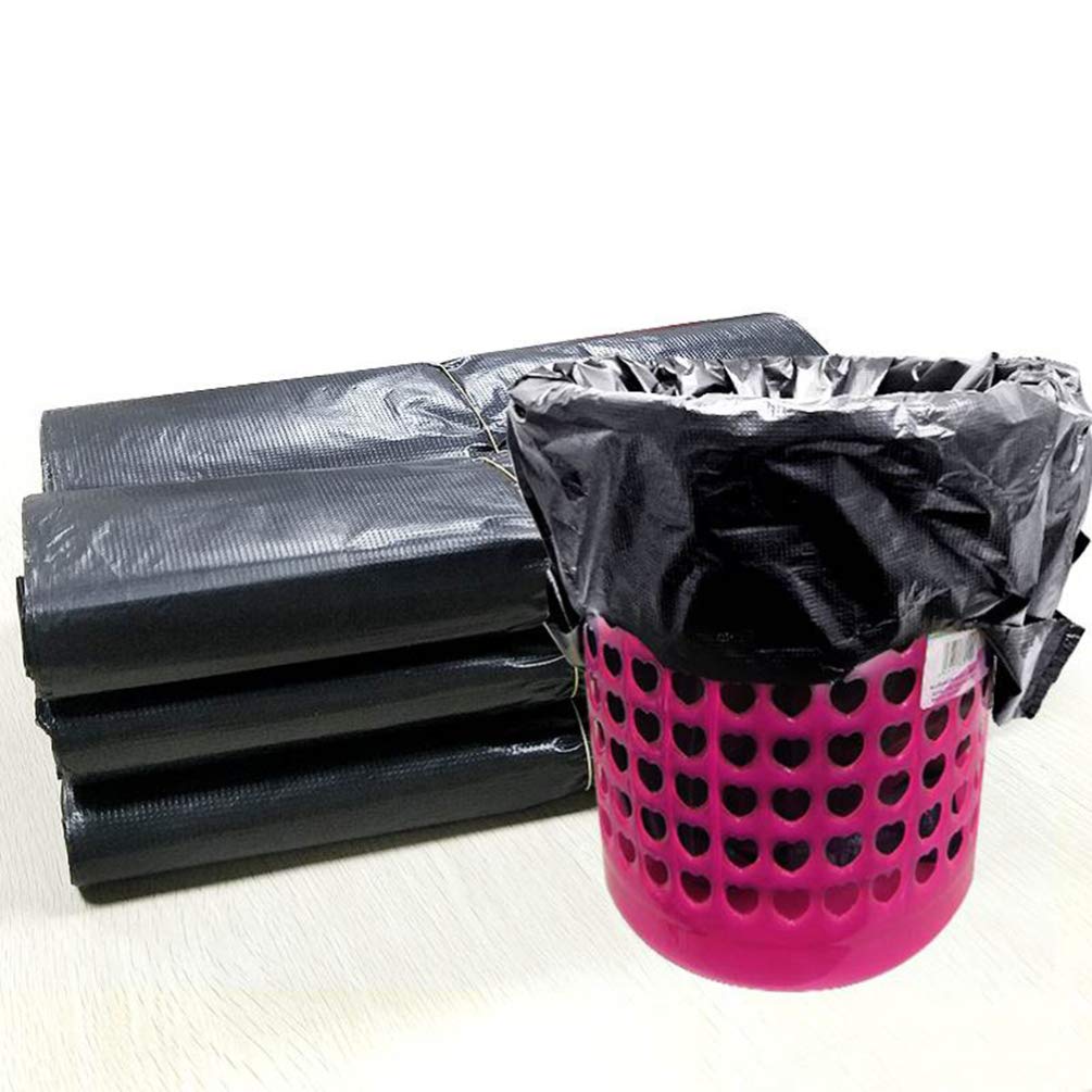 PRETYZOOM Heavy Duty Garbage Bags 100 Pack - 13 Gallon Black Trash Bags for Kitchen, Bathroom, Car & Office Waste Disposal | Leakproof & Tear-Resistant | Perfect for Household, Sanitary Napkins & Daily Trash