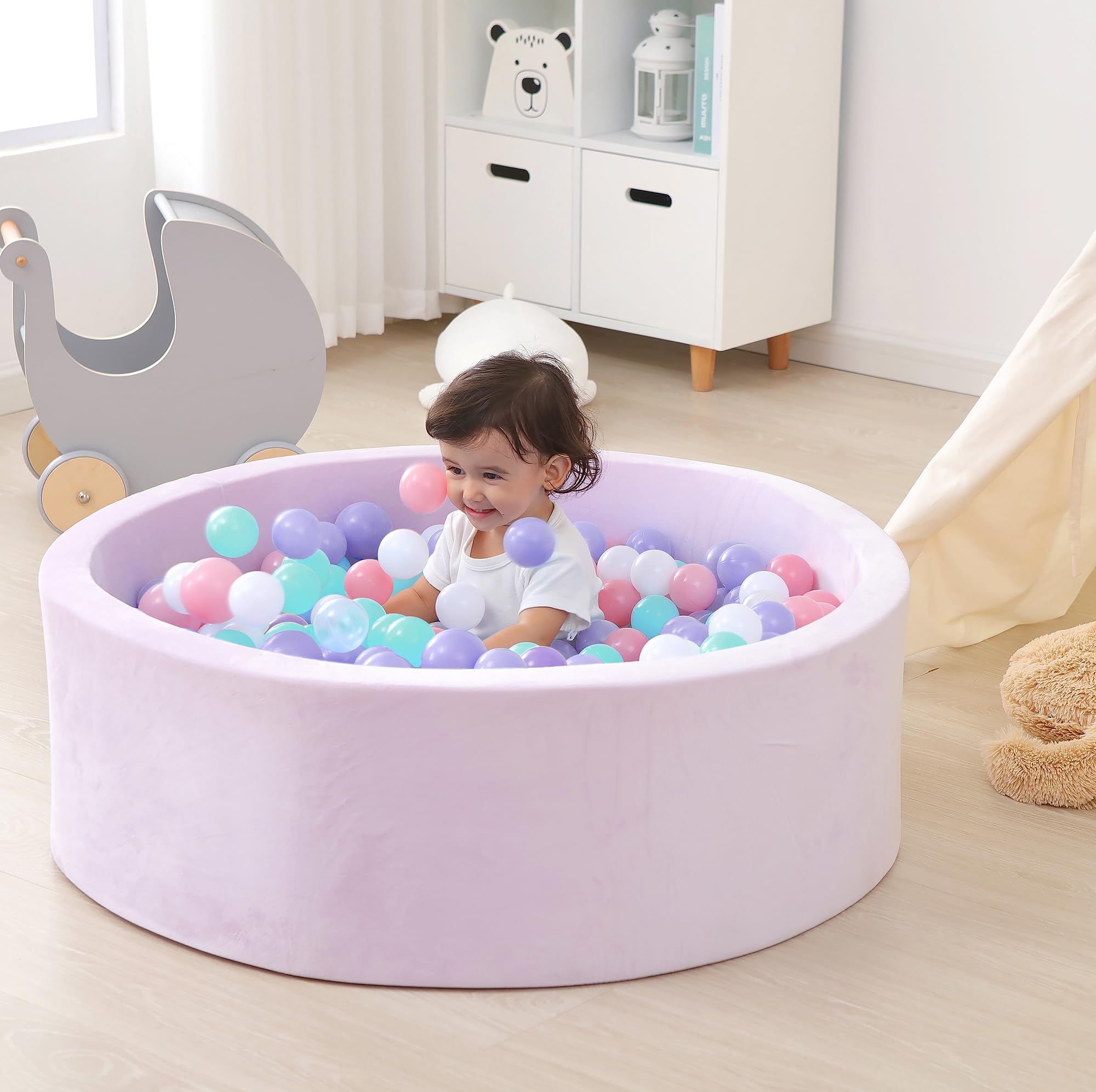 200/500/1000/2000 Count Soft Plastic Ball Pit Balls for Kids & Pets - BPA Free 2.2 Inch Play Pit Balls for Toddler Playhouse, Dog Ball Pits, Birthday Parties & Indoor Play Areas