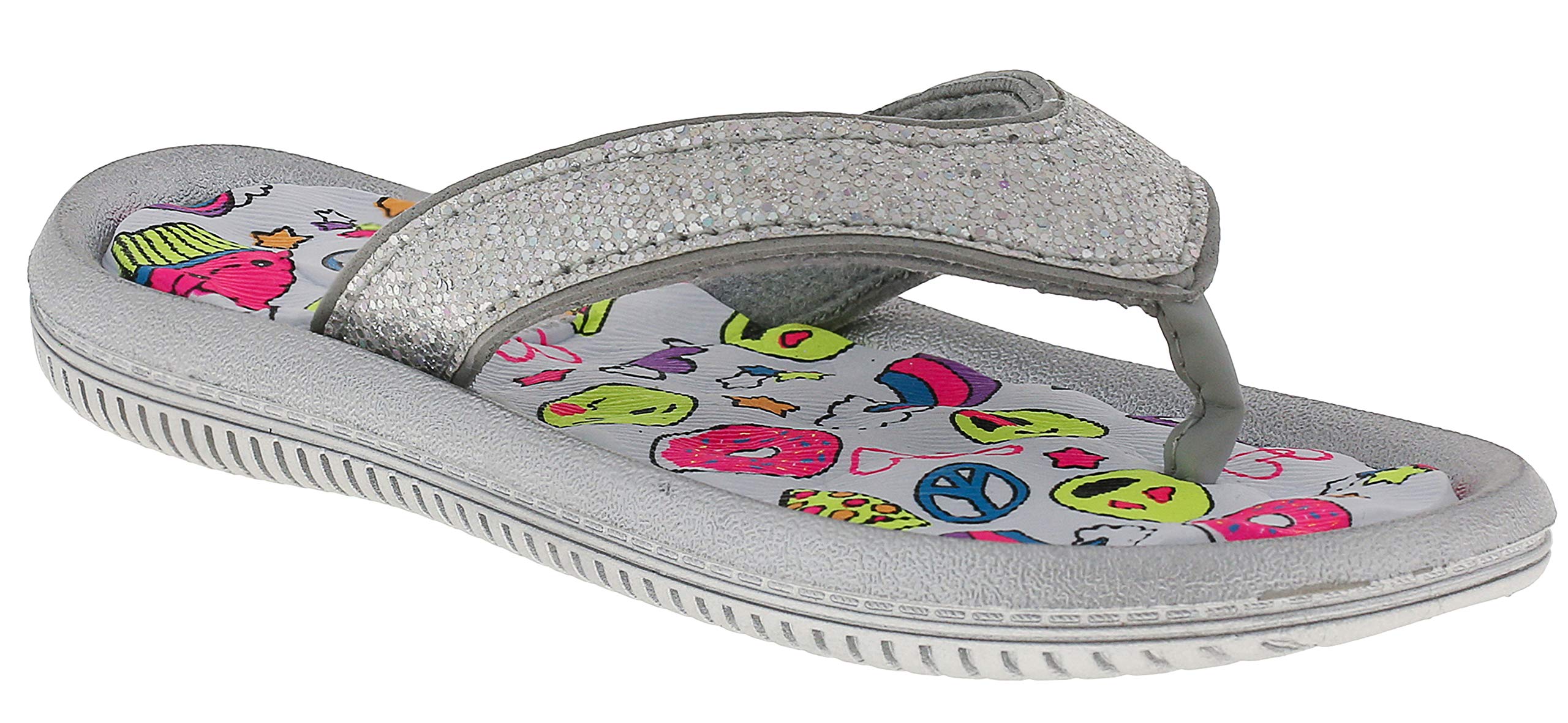 Capelli New York Girls Fashion Pool Slide Sandals - Comfortable Waterproof Summer Sandals for Kids, Beach, Pool & Outdoor Play