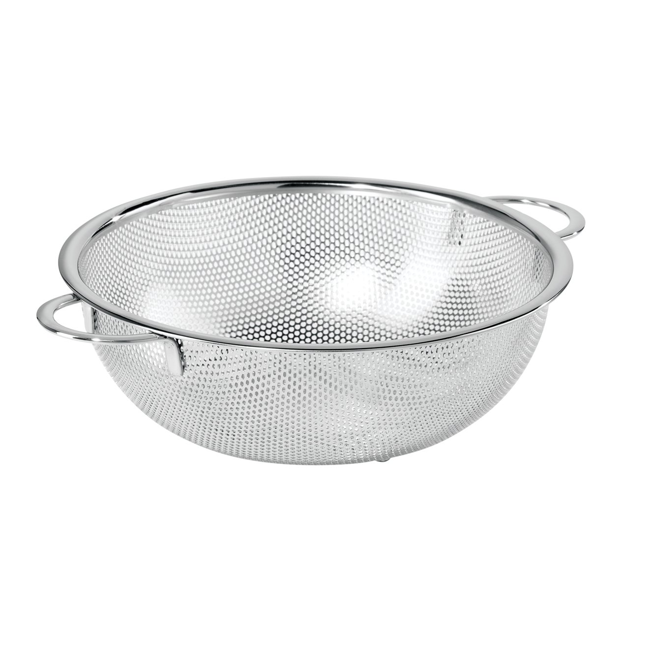 OGGI 2-Quart Stainless Steel Colander with Precision Perforations - Fast Draining, Large Capacity & Rust Resistant - Perfect for Pasta, Rice, Beans, Fruits, Vegetables & Salads - Ideal for Kitchen, Cooking, Meal Prep & Healthy Eating