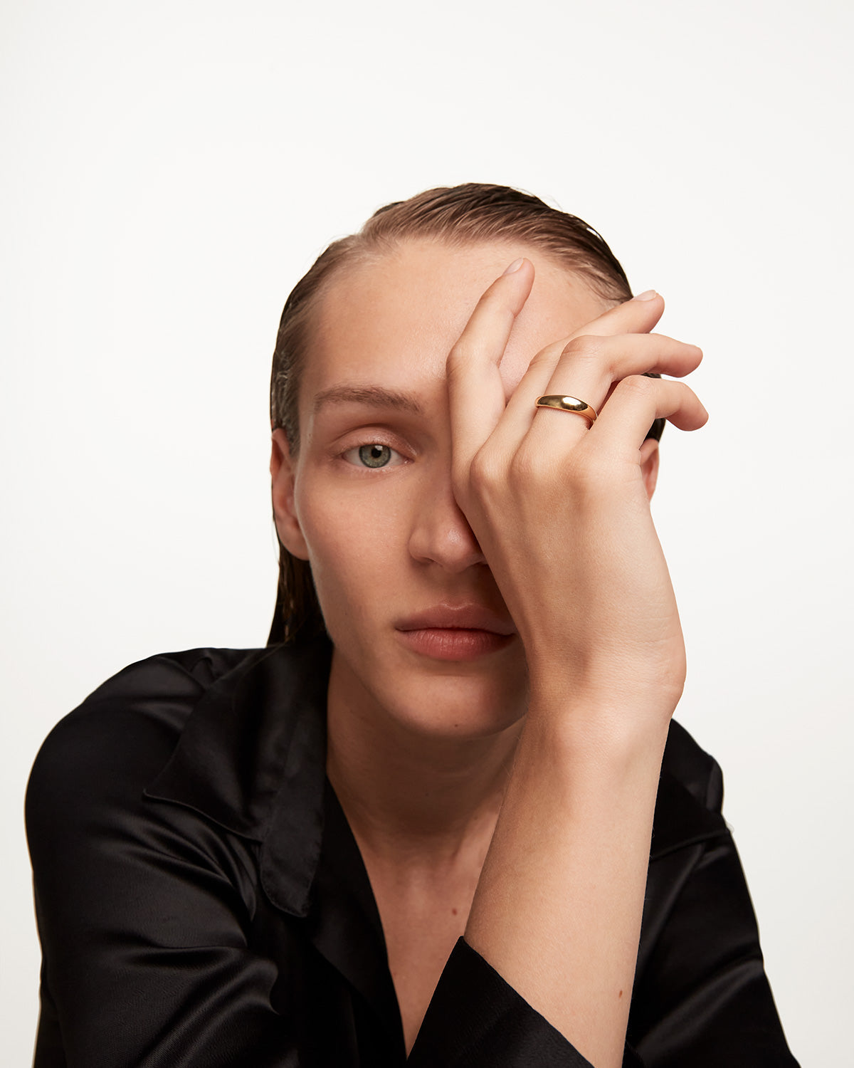 Elegant GRID Pirouette Gold Ring for Women - 18K Gold Plated Fashion Jewelry - Perfect for Weddings, Parties & Daily Wear