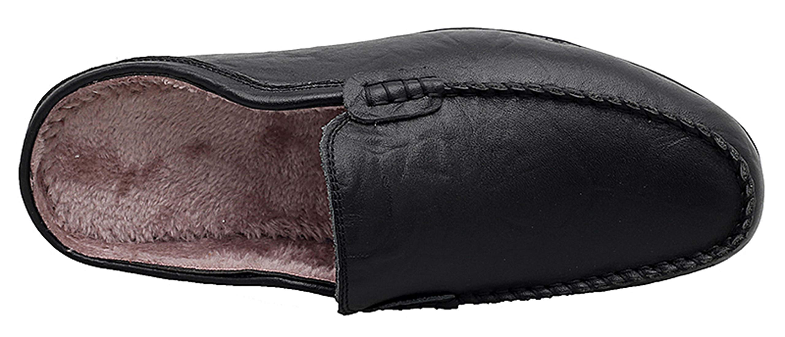 **Men's Breathable Leather Clog Slippers - Comfortable Slip-On Mules & Loafers for Casual Wear, Indoor & Outdoor Use**    *(Use for: Home Relaxation, Beach Walks, Quick Errands, and Everyday Comfort)*