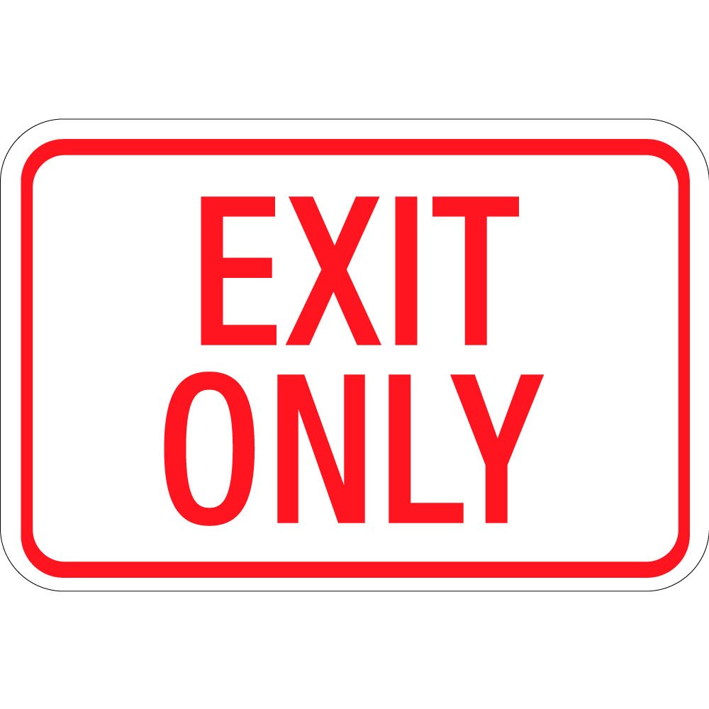 OSHA Approved Exit Only Sign - 24x18 Inch Durable Metal Aluminum Safety Sign for Emergency Exits, Warehouses & Public Buildings