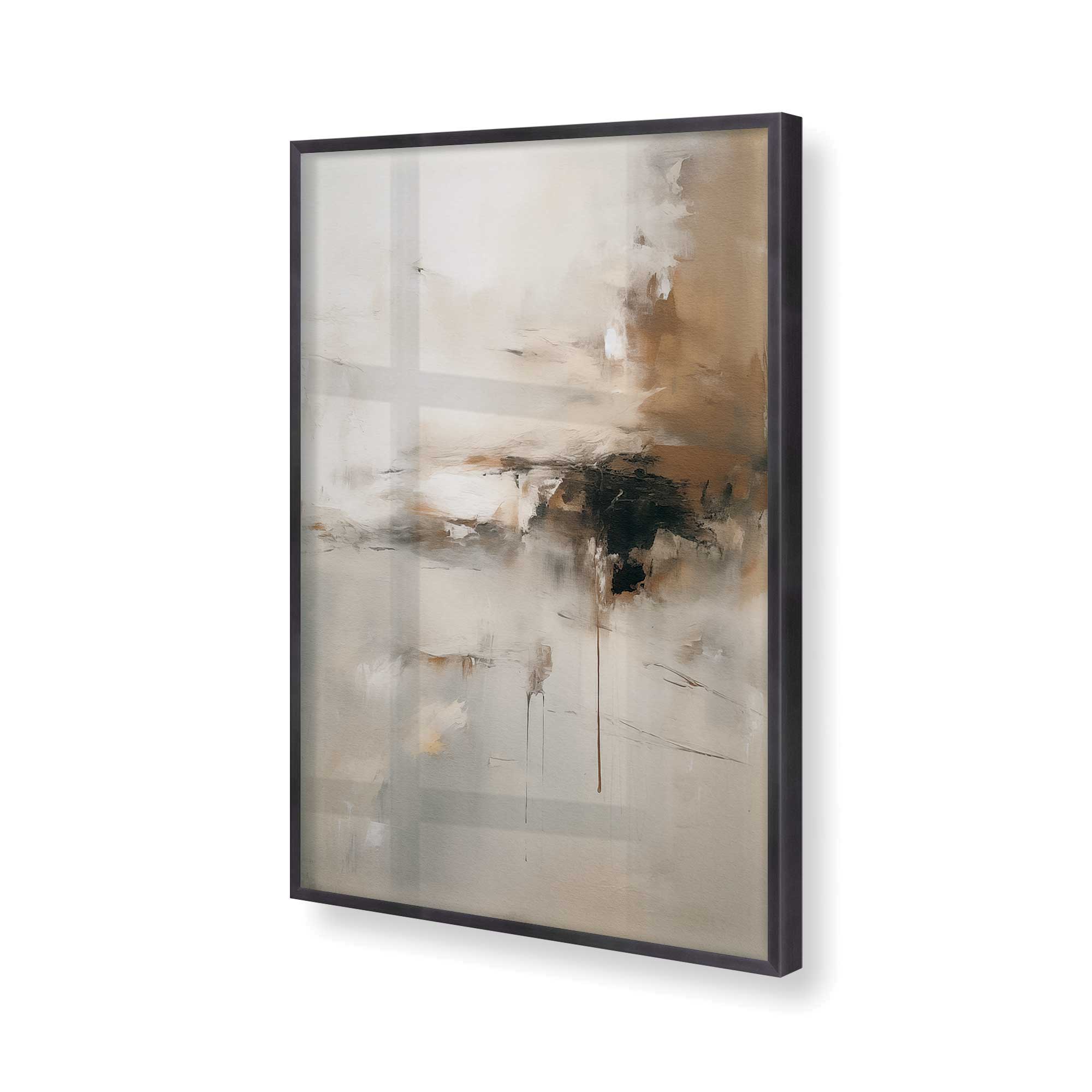 Gentle Gilded Gust II Print - Elegant Floral Wall Art for Home Decor, Living Room, Bedroom & Office