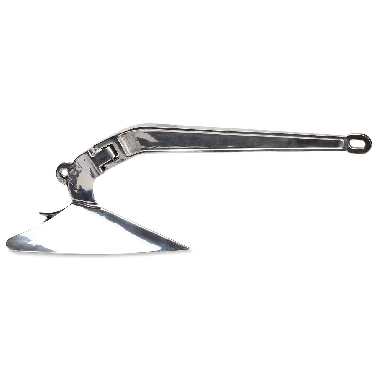 Premium Stainless Steel CQR/Plow Boat Anchor - Heavy Duty Marine Grade Anchor for Sailboats, Yachts & Fishing Boats - Ideal for Sand, Mud & Rocky Bottoms - Secure Mooring in All Weather Conditions