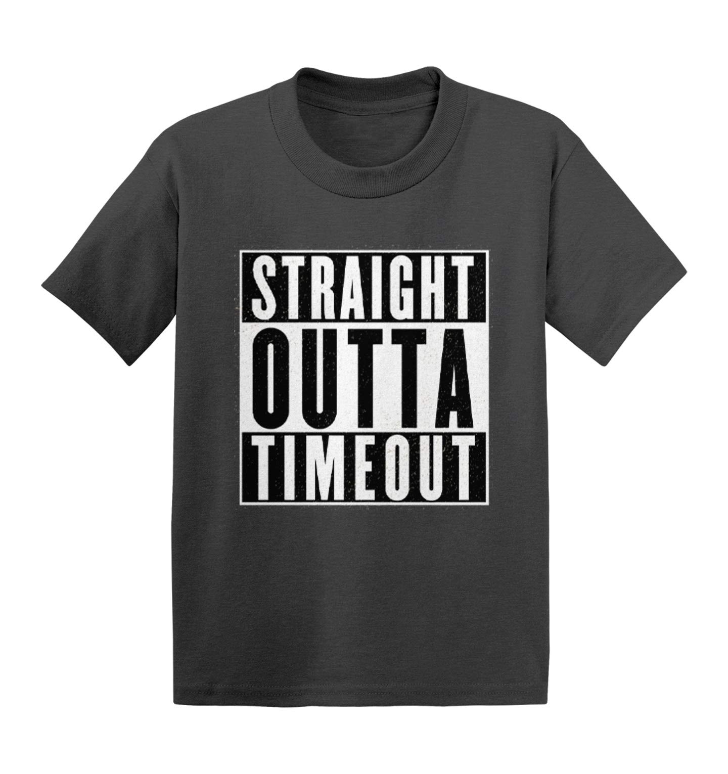 Haase Unlimited Trouble Maker Infant/Toddler Cotton Jersey T-Shirt - Straight Outta Timeout Design - Soft & Comfortable Baby Tee for Playtime, Daycare & Family Outings