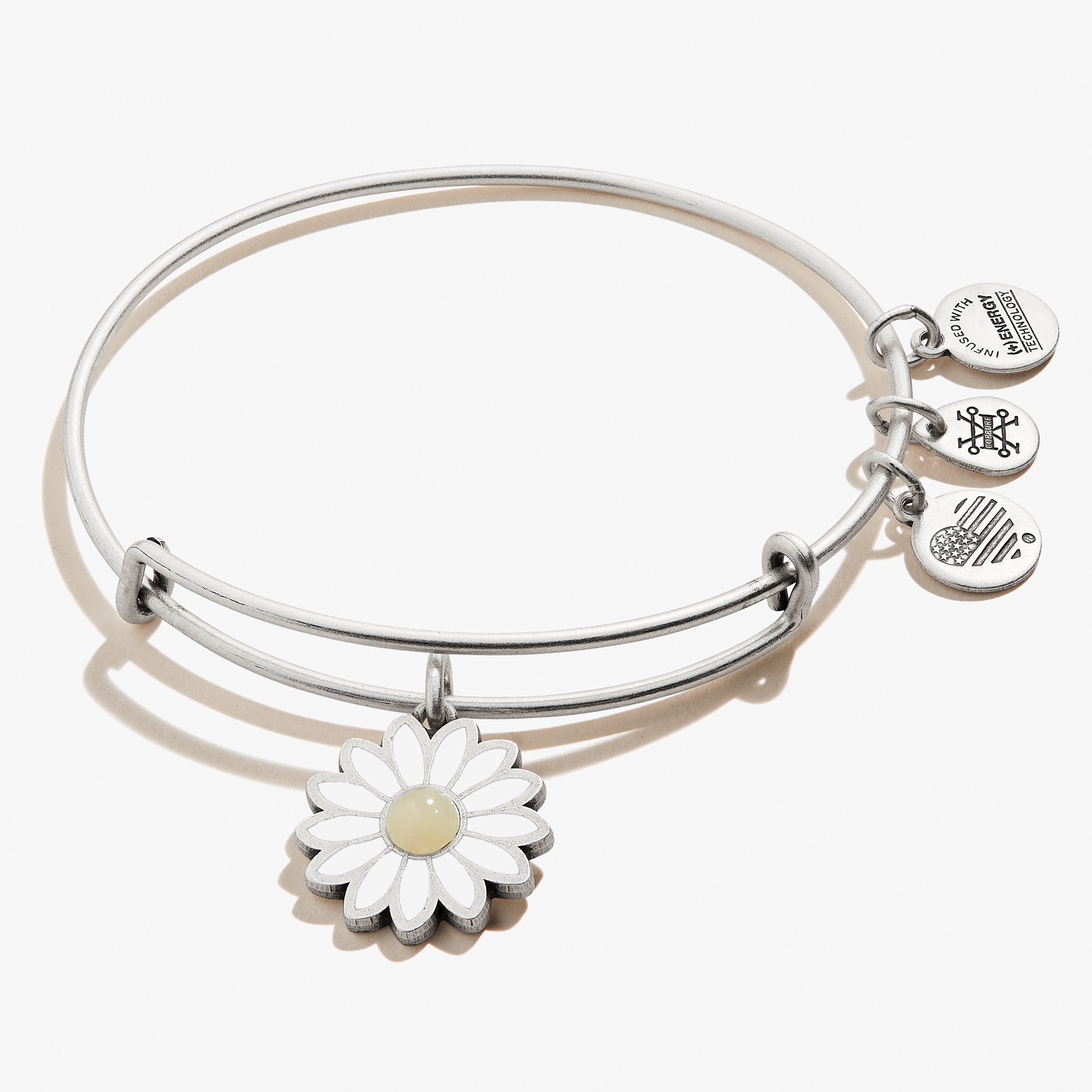 Daisy Charm Bangle Bracelet for Women - Elegant Floral Adjustable Cuff Bracelet - Perfect for Daily Wear, Parties, and Gifts