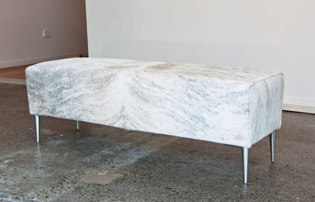 Premium Cowhide Ottoman with Borsari Legs - 47