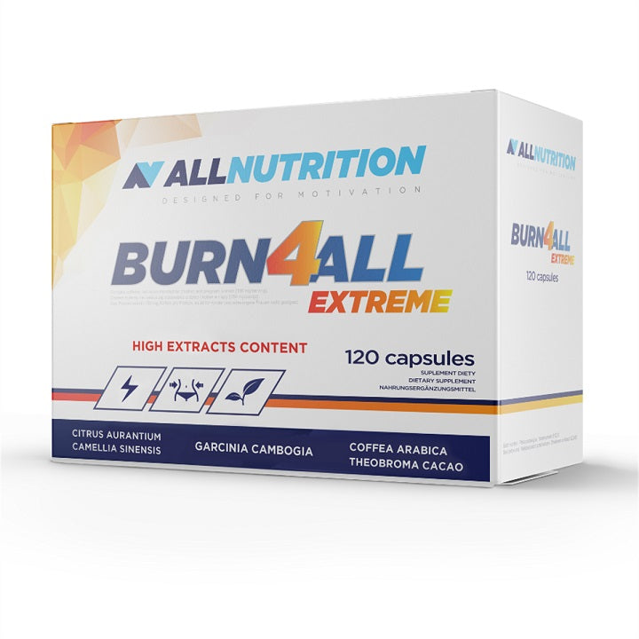 Allnutrition Burn4ALL Extreme Fat Burner - 120 Capsules for Weight Loss & Energy Boost | Pre-Workout & Fitness Supplement