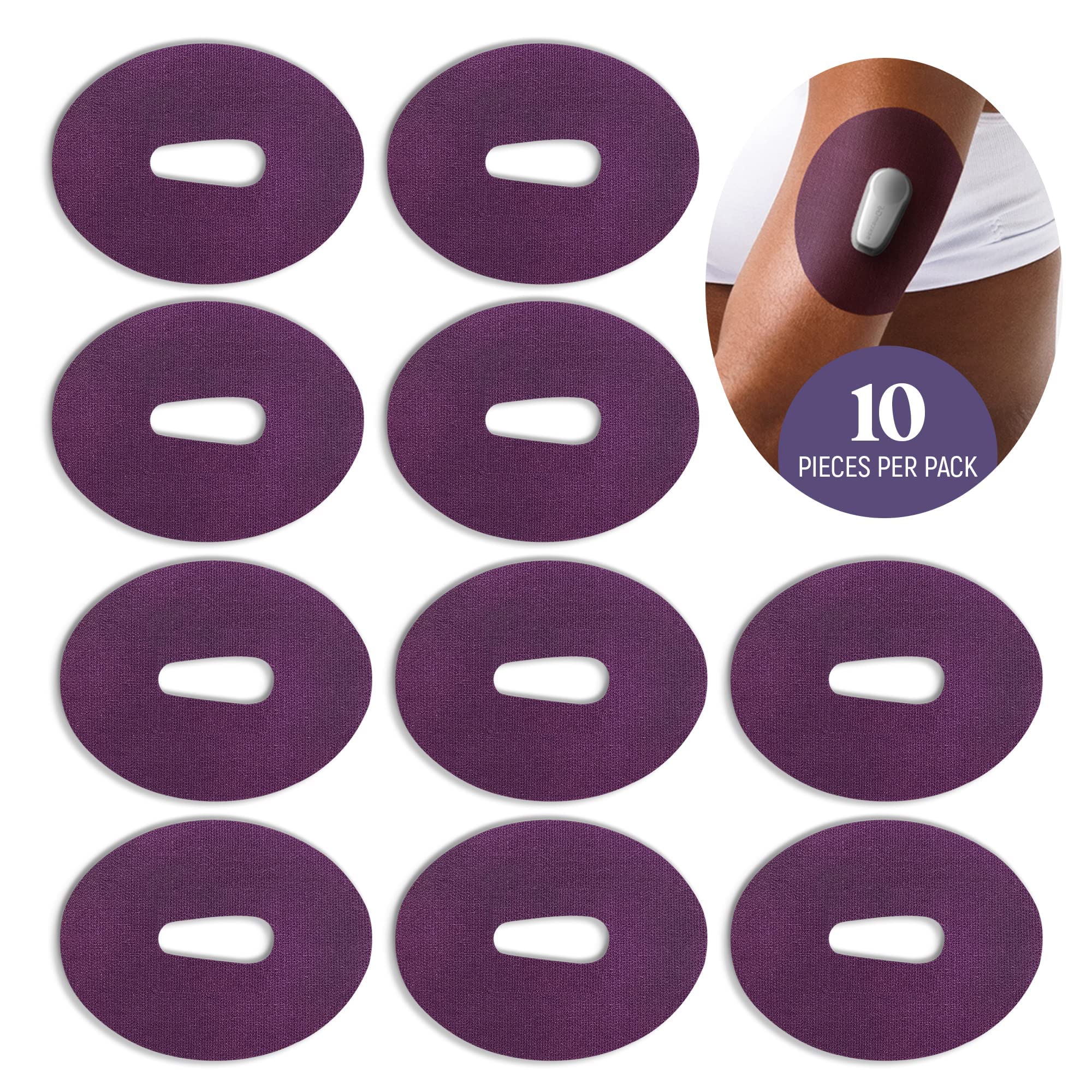 Dexcom G6 Adhesive Patch - Waterproof & Extra Strong Adhesive for Continuous Glucose Monitor - Perfect for Swimming, Sports & Active Lifestyle (Purple)