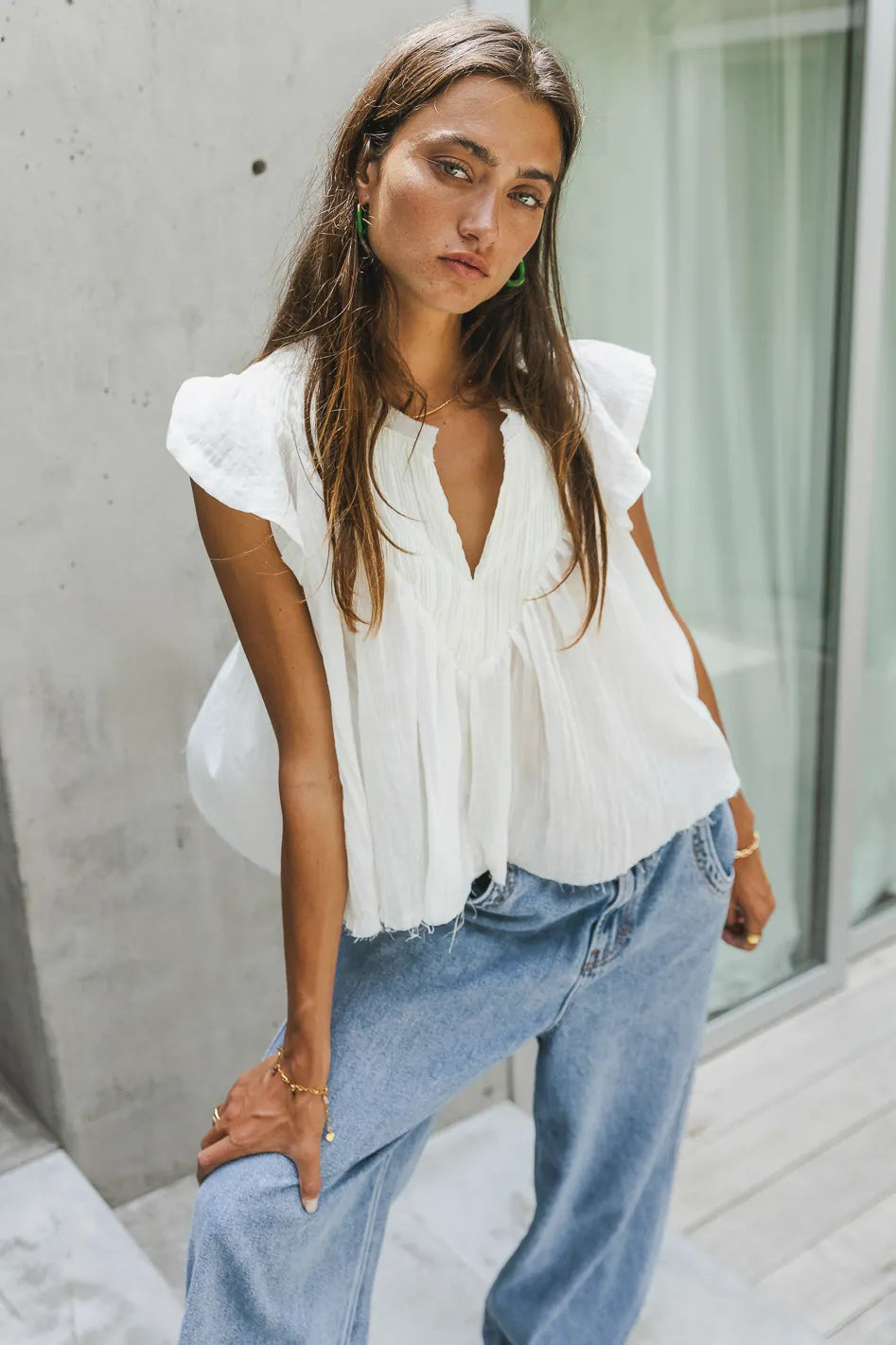 Leia Blouse in Cream | Women's Elegant Lace Top | Perfect for Office Wear, Date Night & Special Occasions