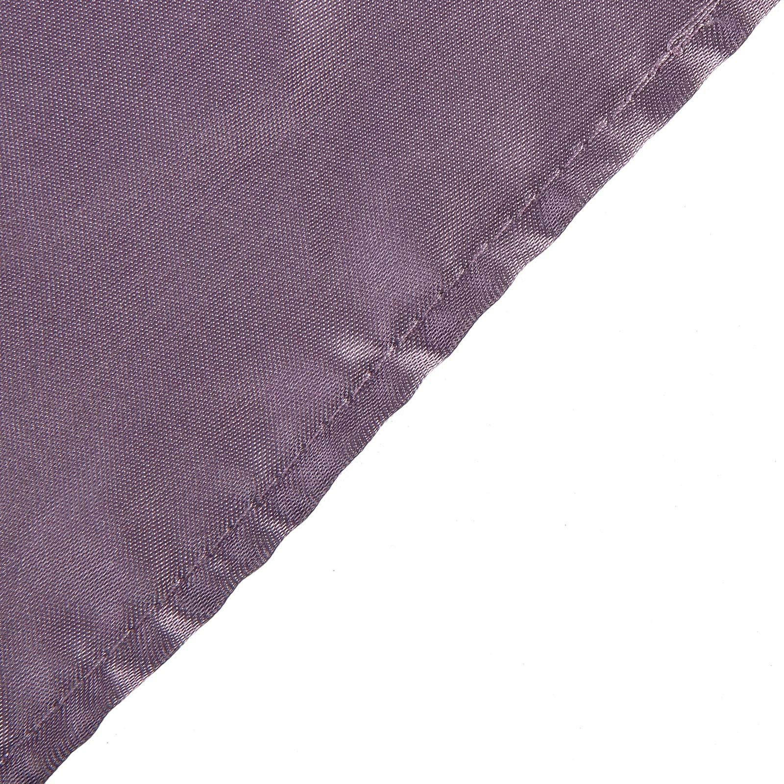 20x20 Inch Amethyst Satin Linen Napkins - Bulk 5-Pack for Wedding, Birthday, Restaurant & Party Table Decor | Elegant Tableware for Formal Dining, Bridal Showers & Special Events