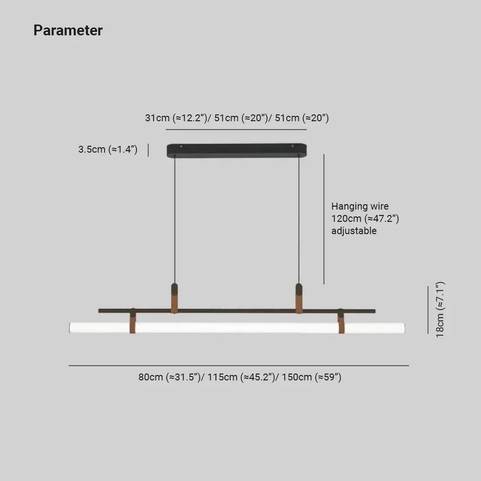 Modern Tubular Metal LED Pendant Light for Dining Room - Adjustable Hanging Fixture with Warm White Light, Perfect for Kitchen Island, Breakfast Nook & Restaurant Decor