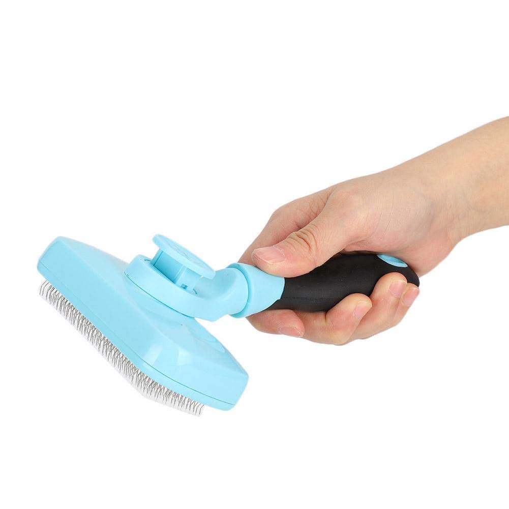 Weiyirot Pet Grooming Brush - Non-Slip Handle Cleaning Comb for Dogs & Cats | Massage & Hair Removal Tool for Home Pet Care & Shedding Control