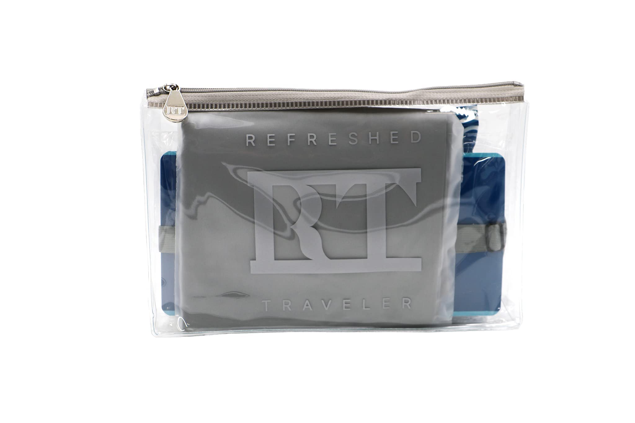 First Class Travel Kit - TSA Approved Satin Eye Mask, Travel Pillowcase, Ear Plugs & Antibacterial Wipes for International Flights | Essential Overnight Flight Accessories for Comfortable Travel | Perfect for Business Trips, Vacations & Long-Haul Journeys