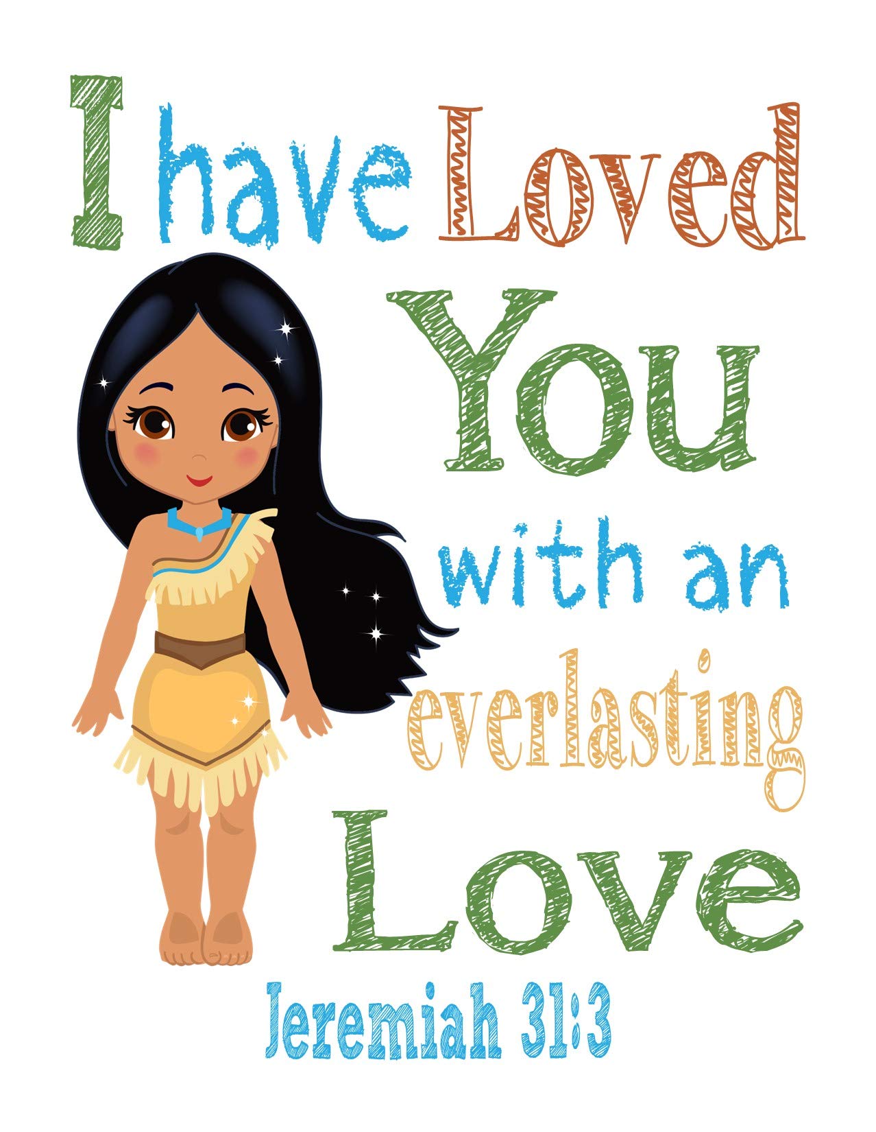 Disney Princess Nursery Decor Set - 11 Unframed Wall Art Prints Featuring Jasmine, Tiana, Cinderella, Ariel, Mulan, Belle, Snow White & Merida - Perfect for Baby Girl's Room, Kids Bedroom & Toddler Playroom Decor
