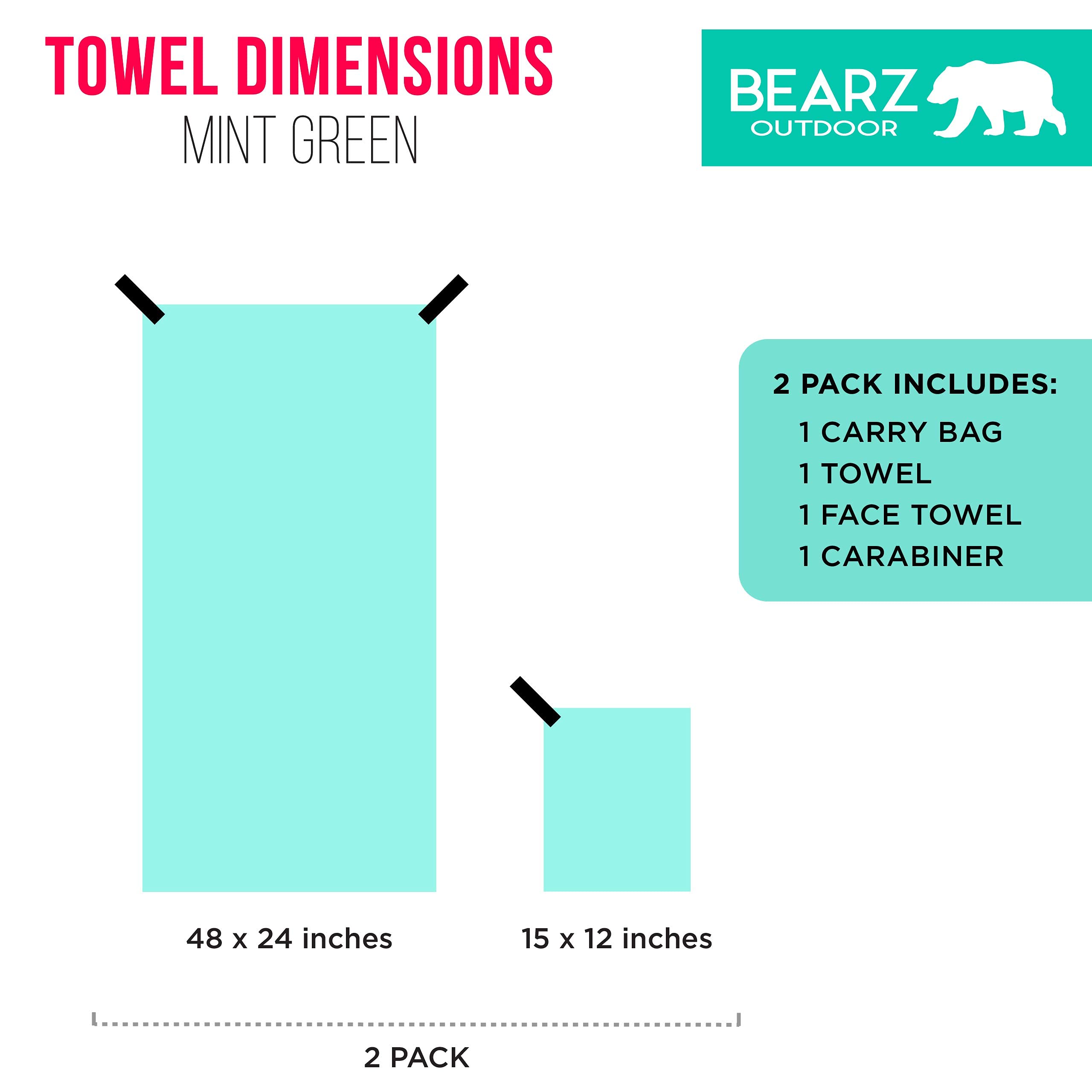 **Blue Pocket Blanket & Quick Dry Green Travel Towel Set - Ultra Lightweight Microfiber Beach Blanket, Camping Towel, Picnic Mat for Outdoor Adventures, Hiking, Beach Trips & Travel**