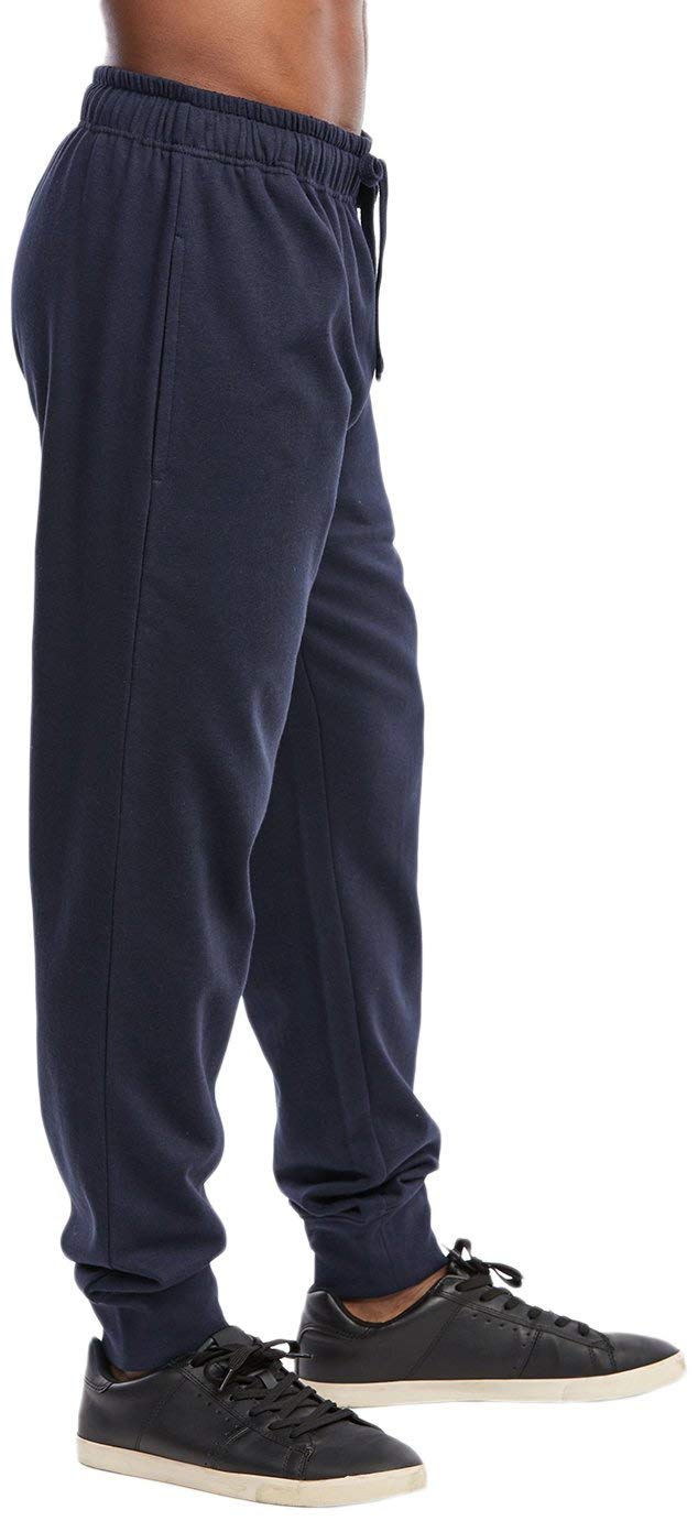 ToBeInStyle Men's Fleece Jogger Pants - Comfortable & Flattering Drawstring Waist for Casual Wear, Lounge & Outdoor Activities