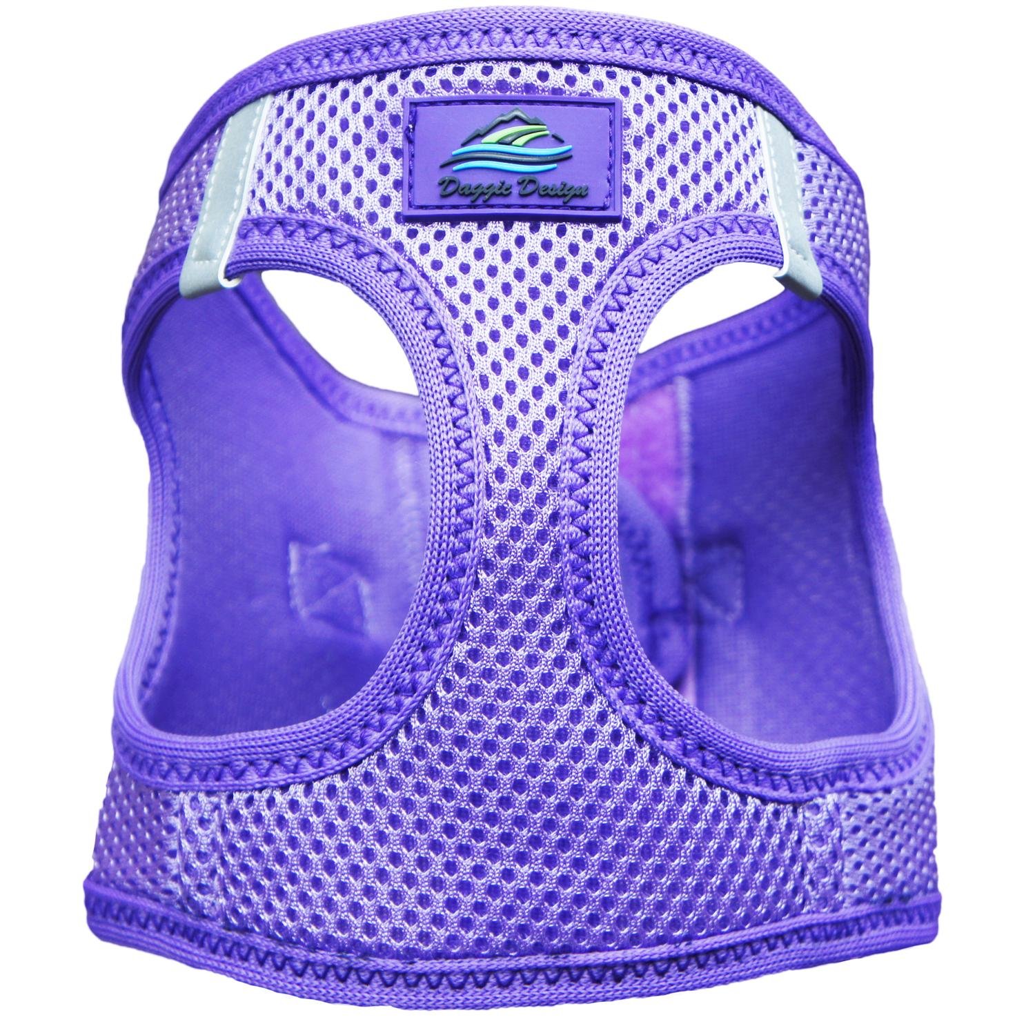 Doggie Design No-Choke Dog Harness - Breathable Mesh Polyester Pet Vest, Easy Step-in Harness for Small Dogs - Paisley Purple XXS | Perfect for Walking, Training & Outdoor Adventures