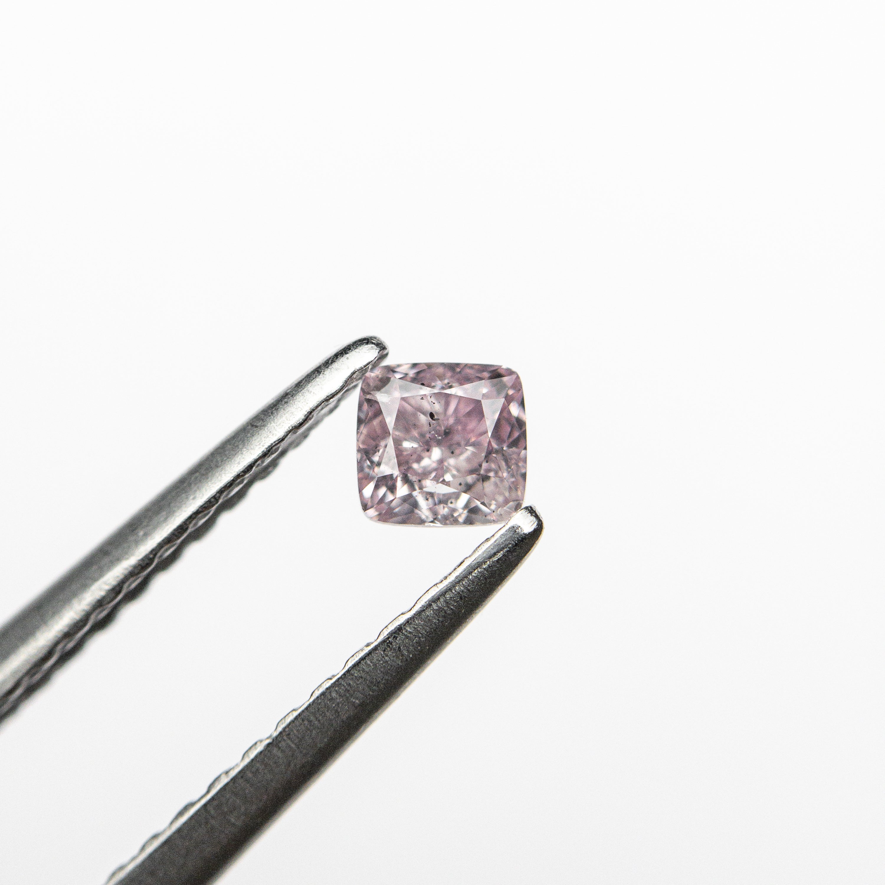 0.20ct GIA Certified Fancy Purple Pink Cushion Cut Diamond (3.16x3.01x2.15mm) - SI2 Clarity | Perfect for Engagement Rings & Fine Jewelry
