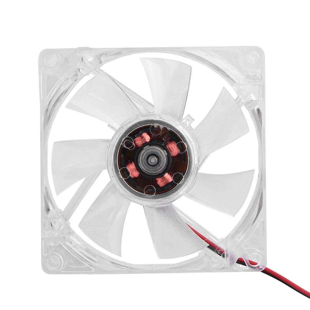 4Pin Mute PC Case Cooling Fan 80mm - Blue LED Light 12V Computer Cooler for Desktop Case Cooling | Quiet Cooling Solution for Gaming PC, Office Computer & Home Theater Setup