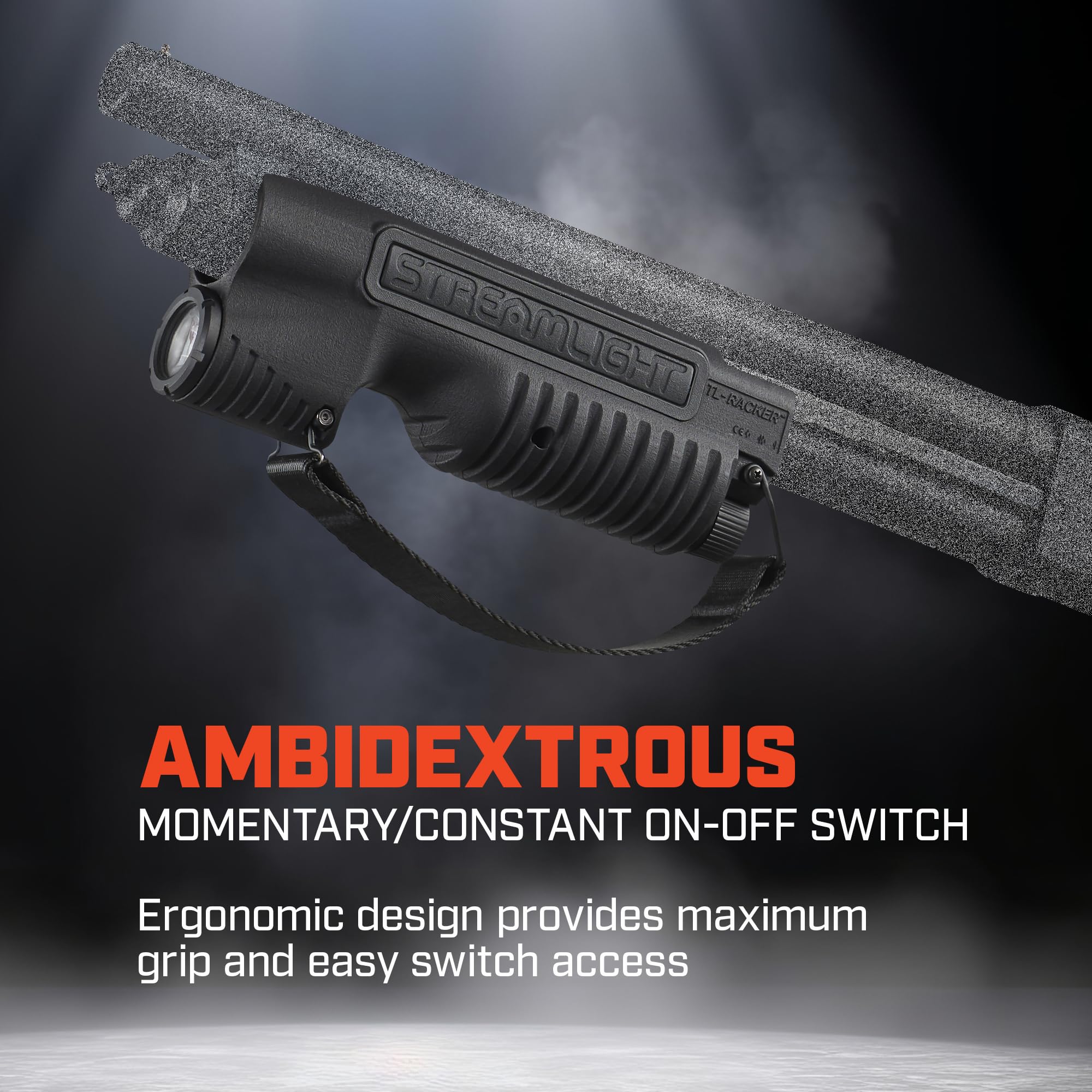 Streamlight 69602 TL-Racker 1000 Lumen Tactical Forend Light for Mossberg 590 Shockwave Shotgun - Includes Strap & CR123A Lithium Batteries, Black - Perfect for Home Defense, Hunting & Tactical Shooting
