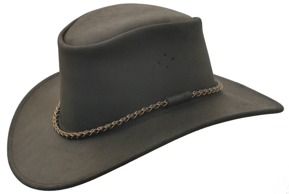 KAKADU Traders Genuine Leather Sydney Hat - Premium Outback Style Cowboy Hat for Men & Women - Perfect for Outdoor Adventures, Country Rides & Western Fashion