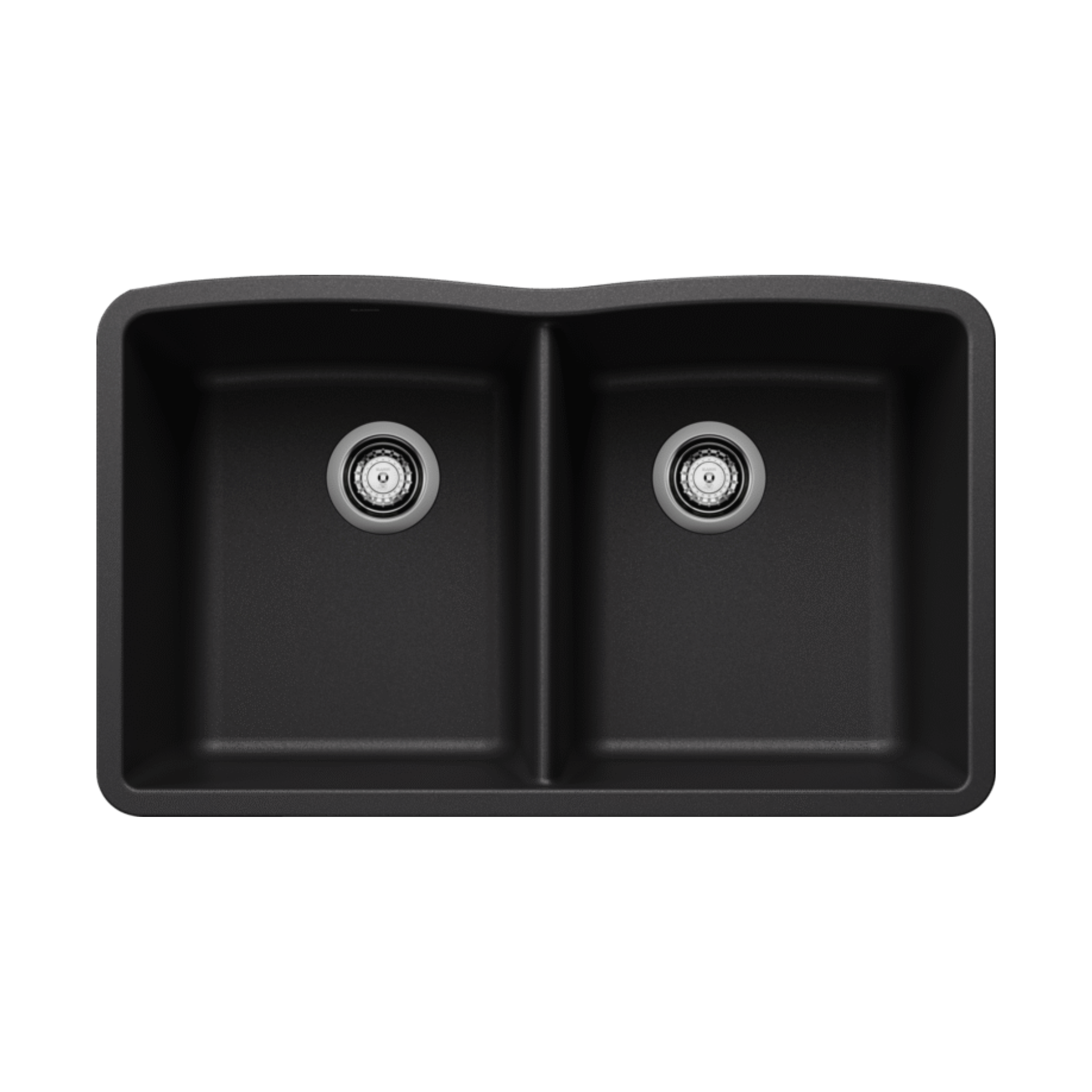 Blanco Diamond Equal Double Bowl SILGRANIT Kitchen Sink - Premium Stainless Steel Undermount Sink for Modern Kitchens | Perfect for Food Prep, Dishwashing & Entertaining