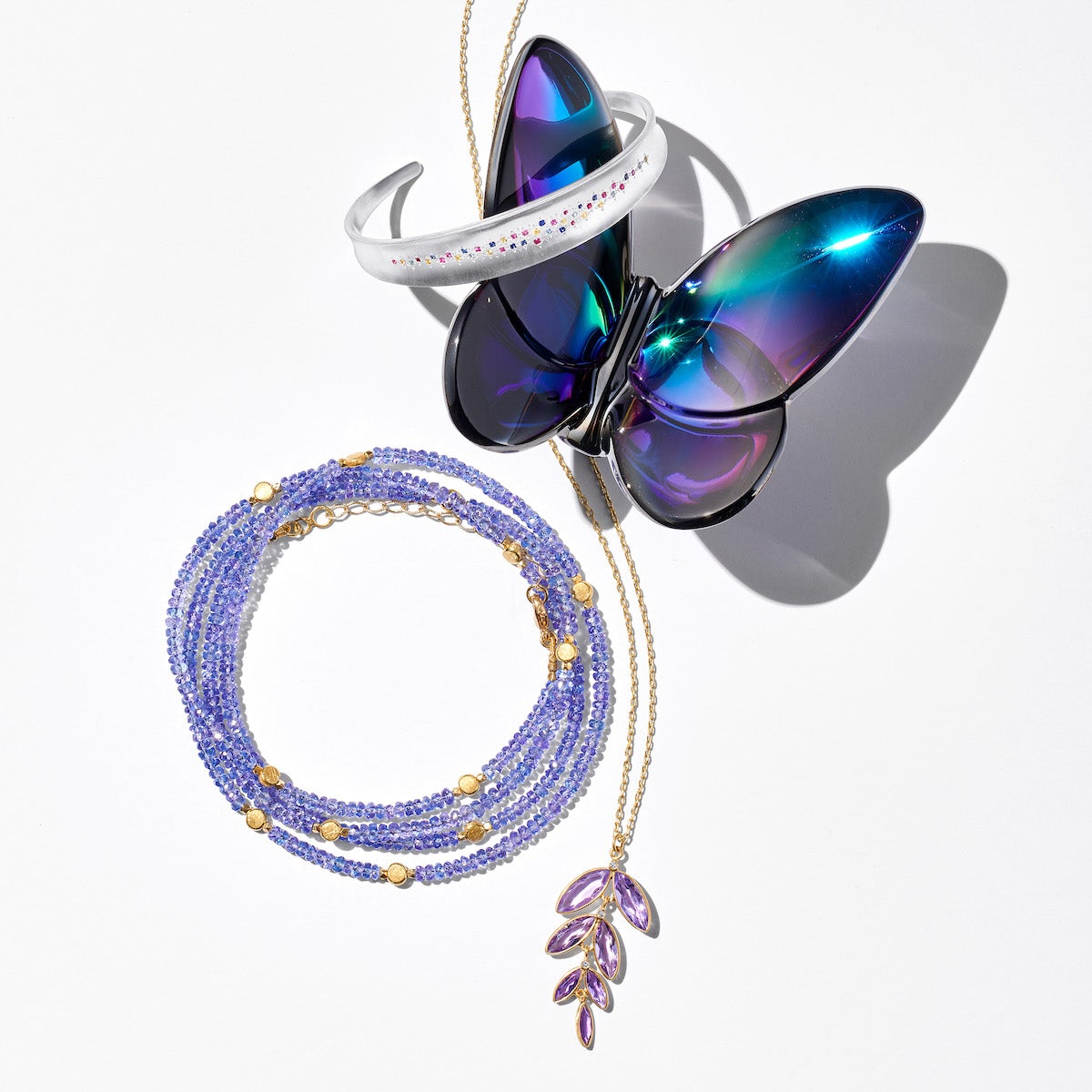 Exquisite Tanzanite Wrap Bracelet - Elegant Handmade Jewelry for Women | Perfect for Weddings, Parties & Special Occasions