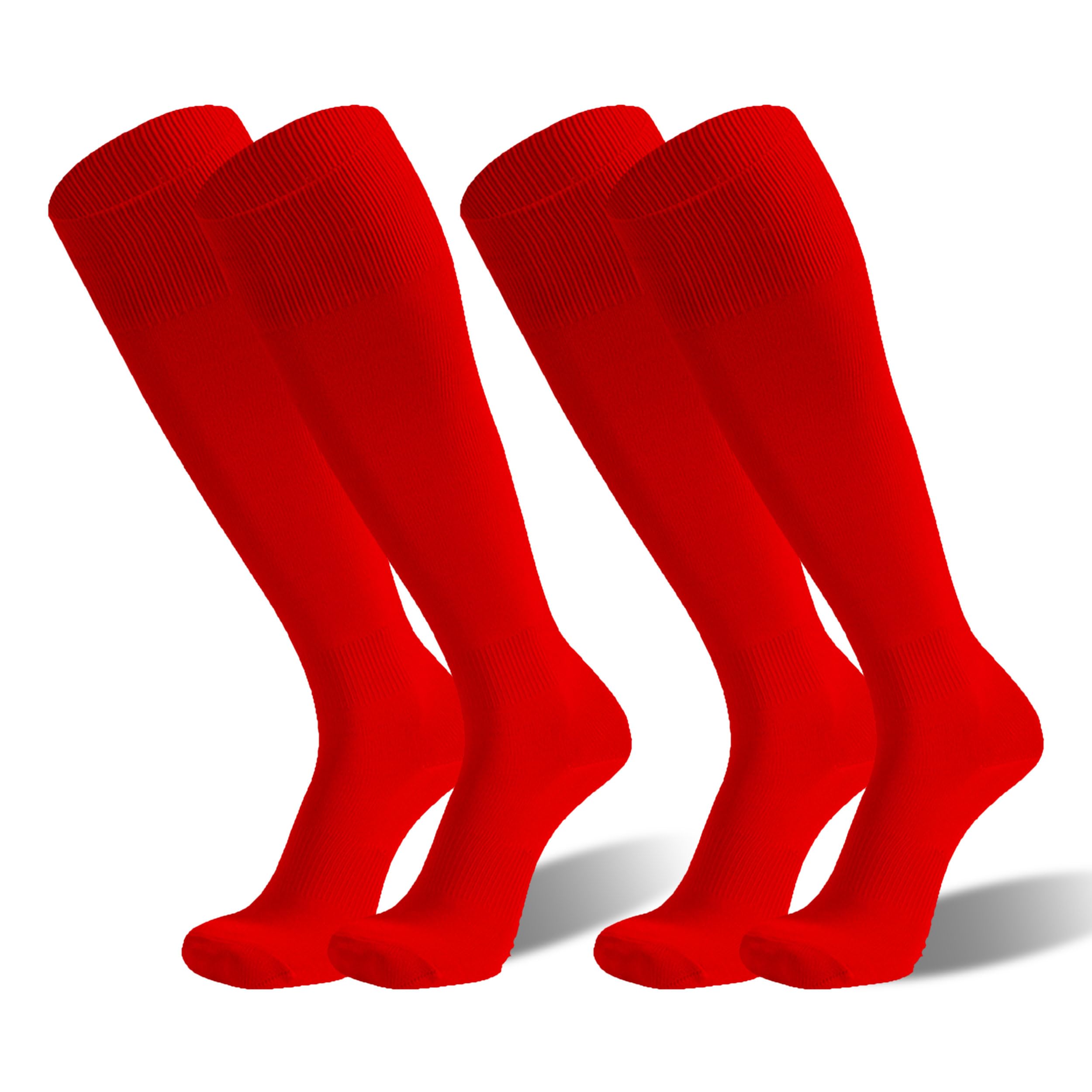 Best Soccer Socks for Men & Women - High Performance Knee-High Baseball/Softball Socks with Cushion & Breathable Fabric (2 Pairs, S-XL) - Ideal for Sports Training, Running, and Team Games